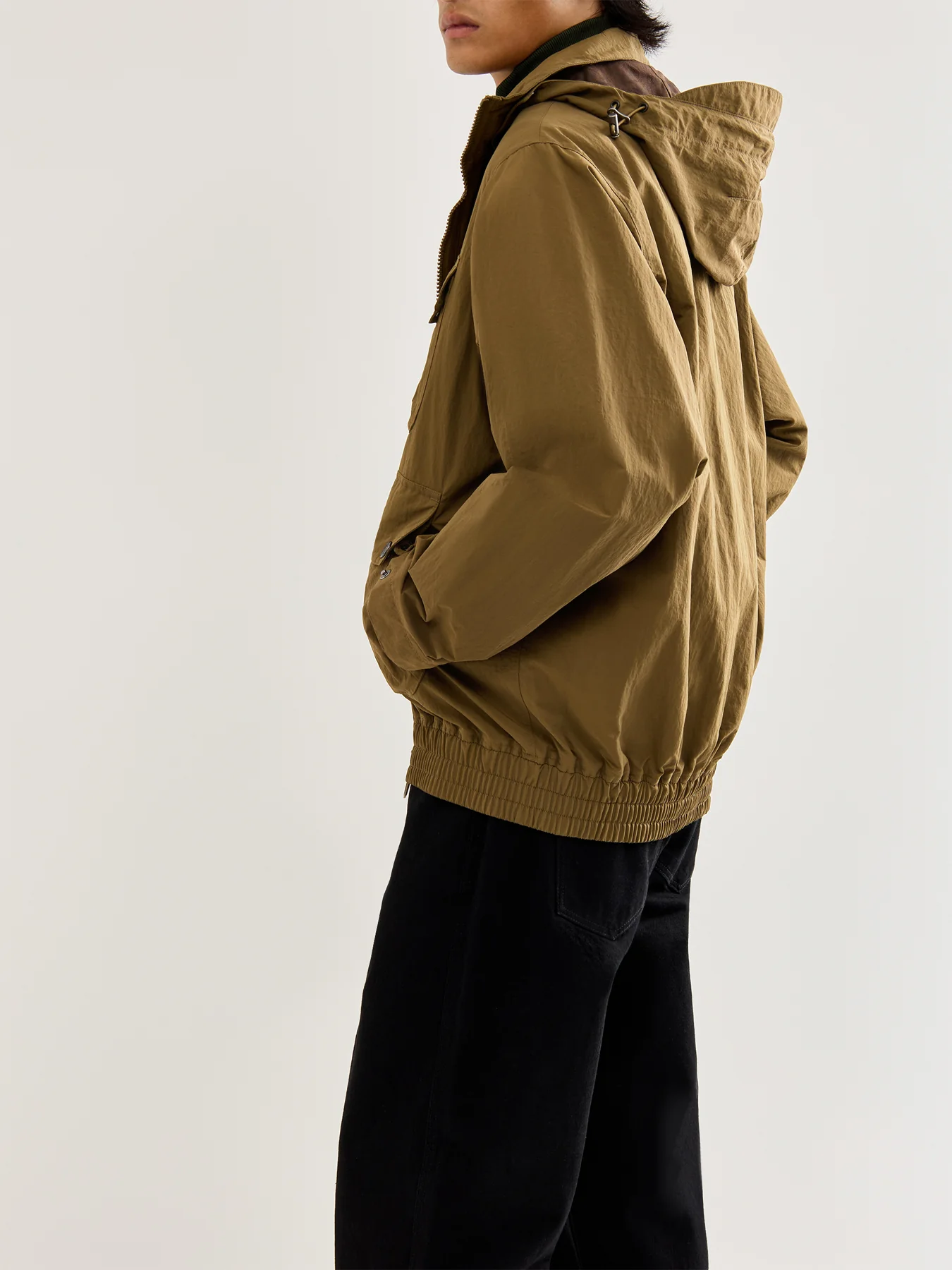 Mens Re-Engineered Hooded Showerproof Flight Bedale Jacket - Image 5