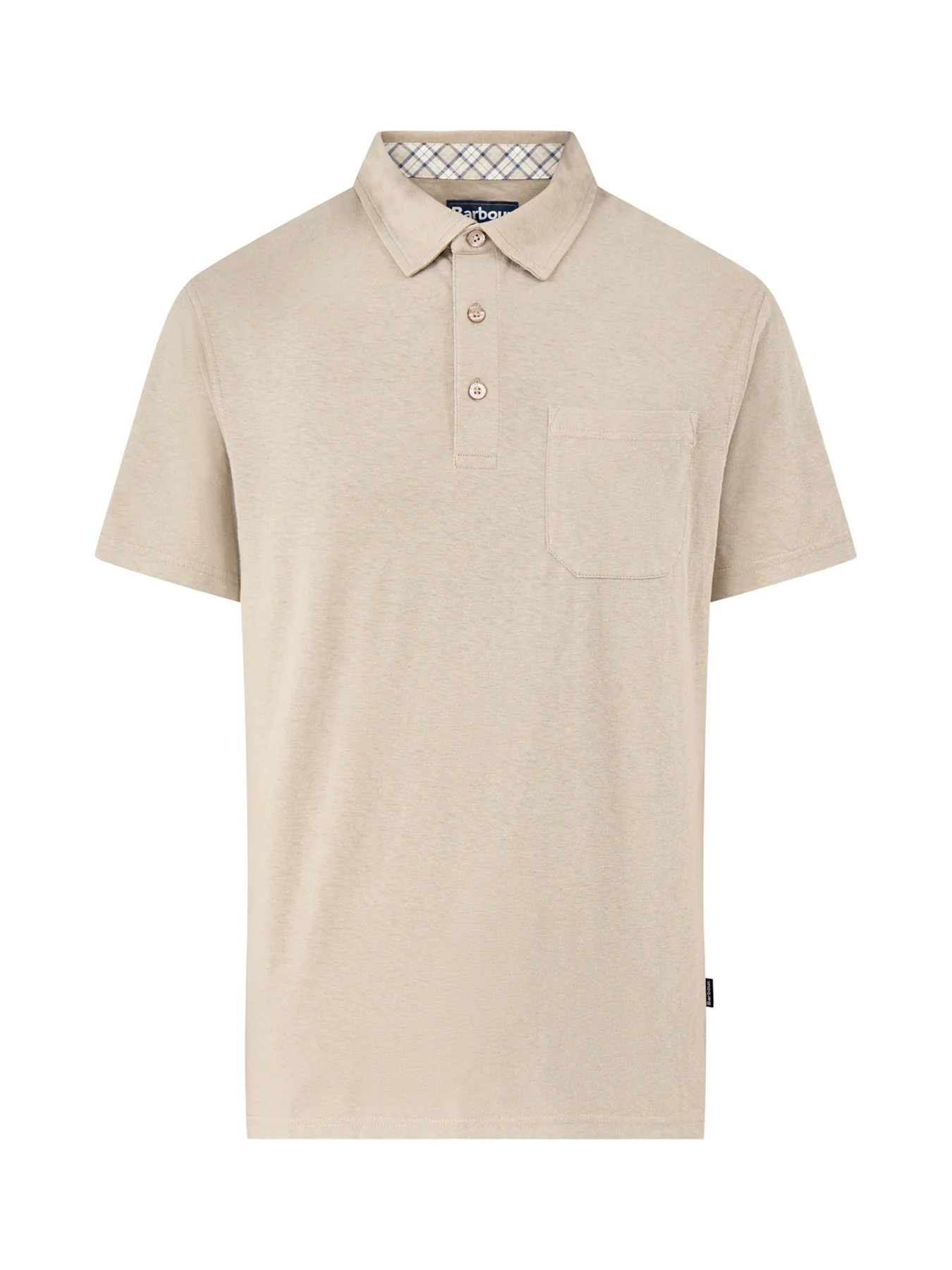 Barbour Steventon Linen Blend Polo Shirt Beige