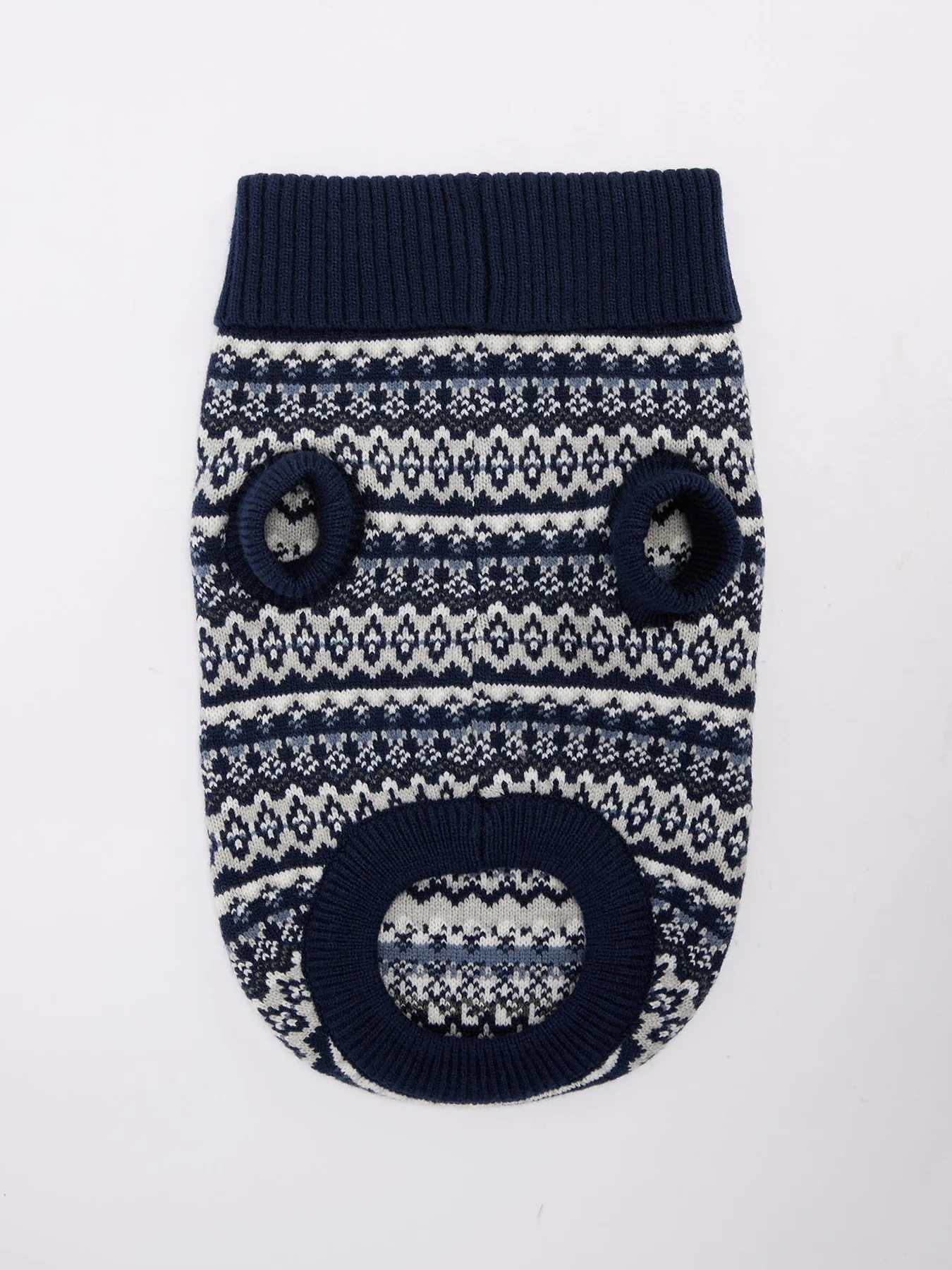 Barbour Marlow Fair Isle Dog Jumper Navy Medium - Image 3