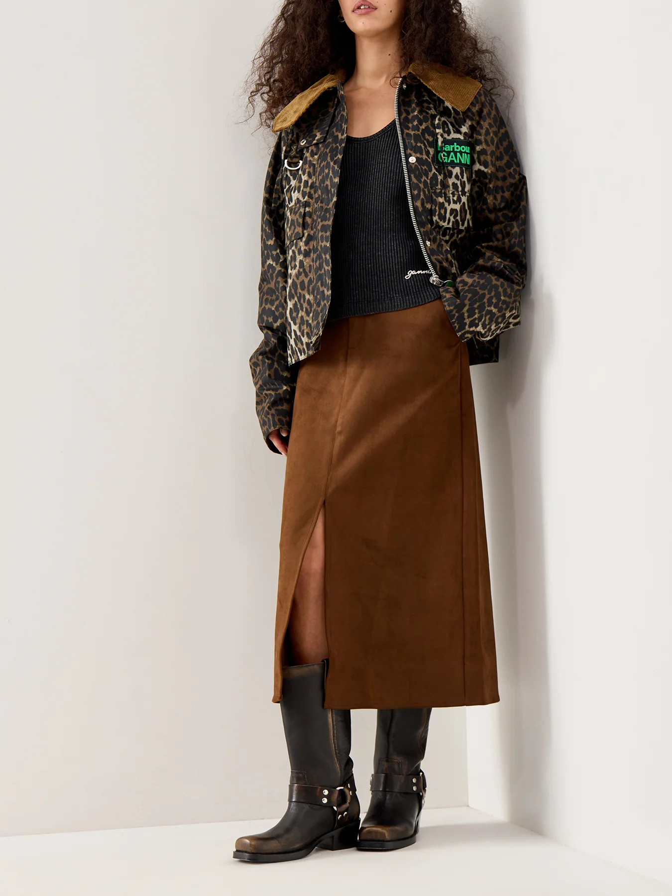 Barbour x Ganni Printed Hooded Wax Anorak Jacket - Image 2