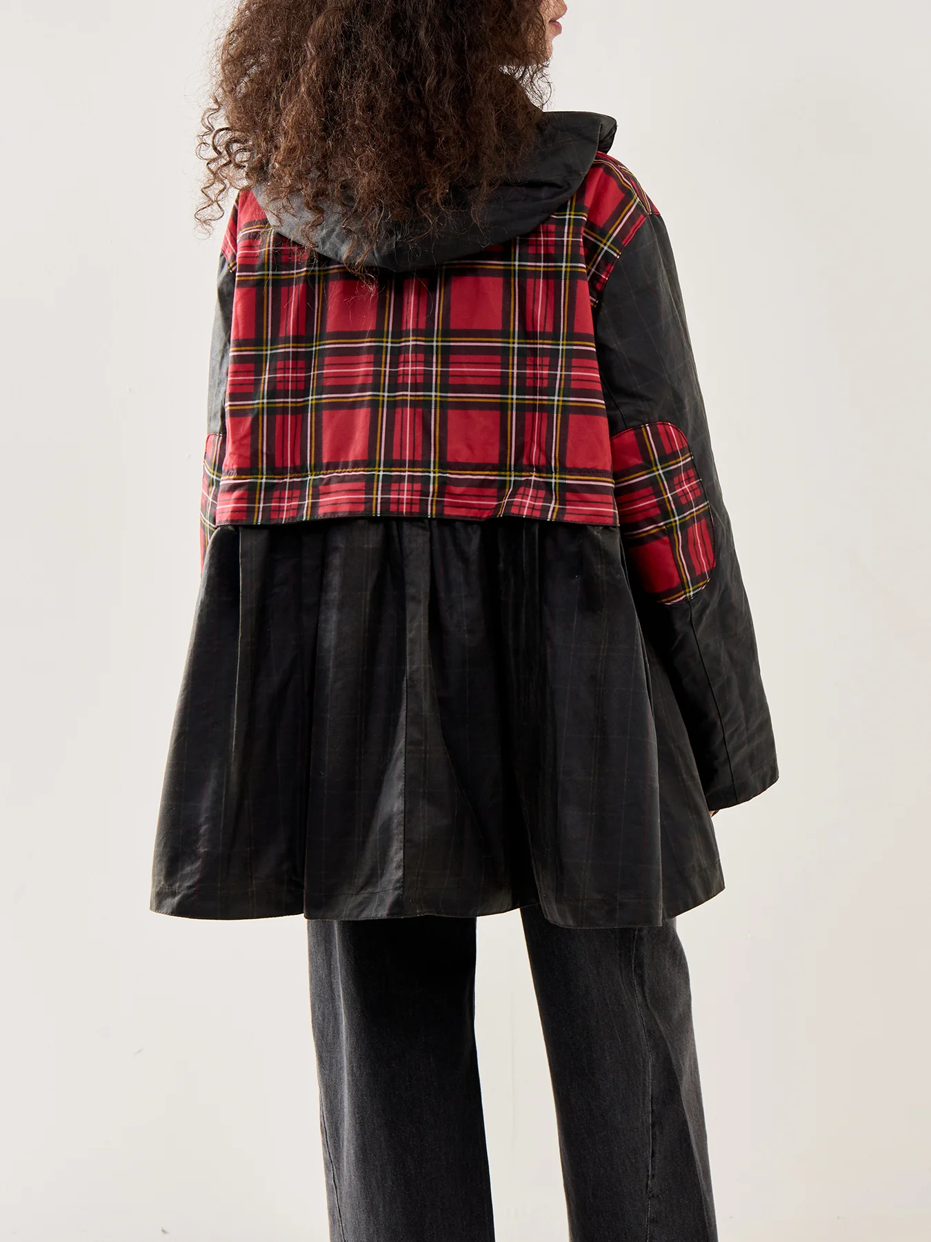 Barbour x Ganni Tartan Peplum Wax Jacket - Image 4