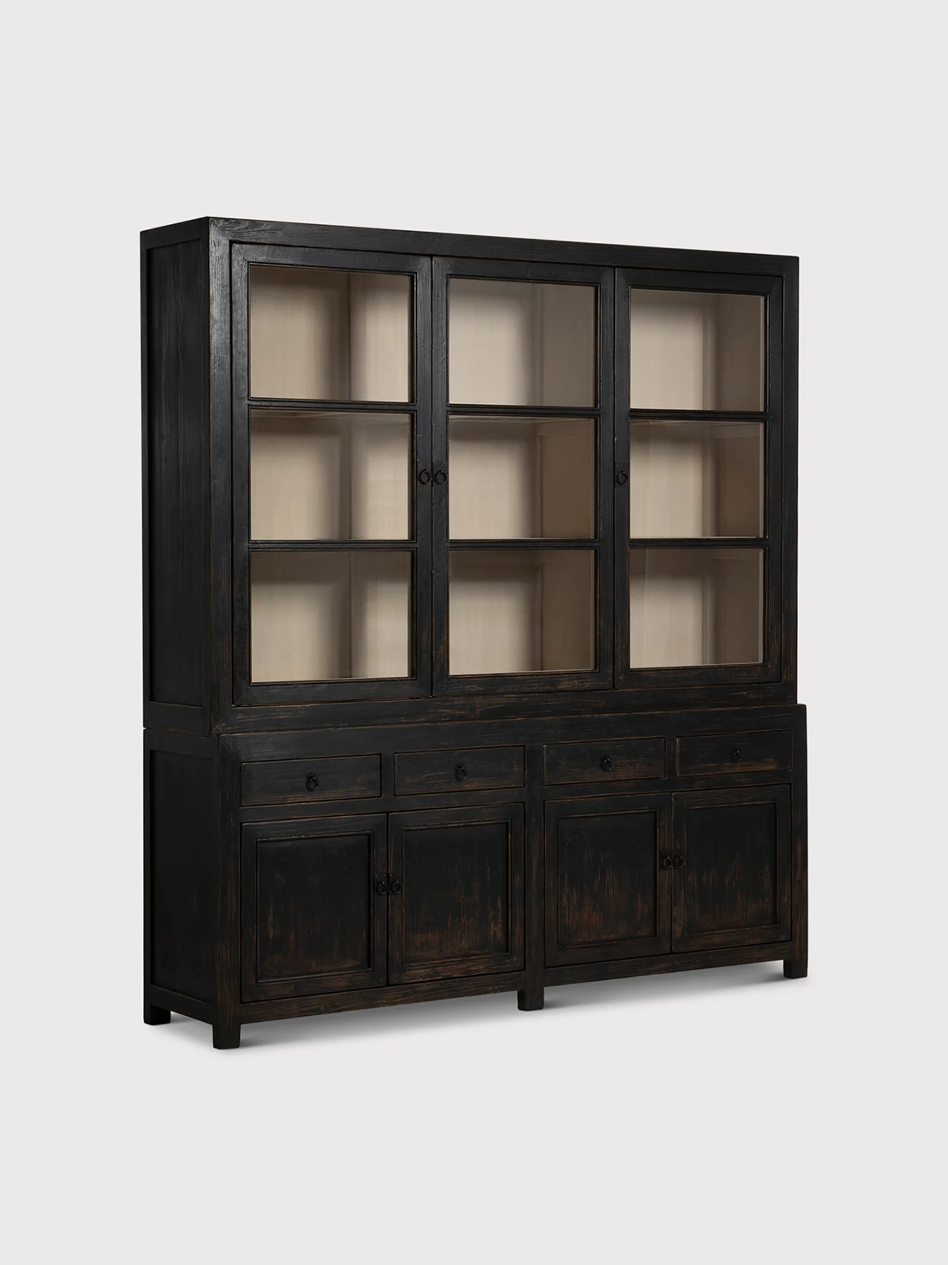 Dickens Black Pine Wood Display Cabinet - Image 2