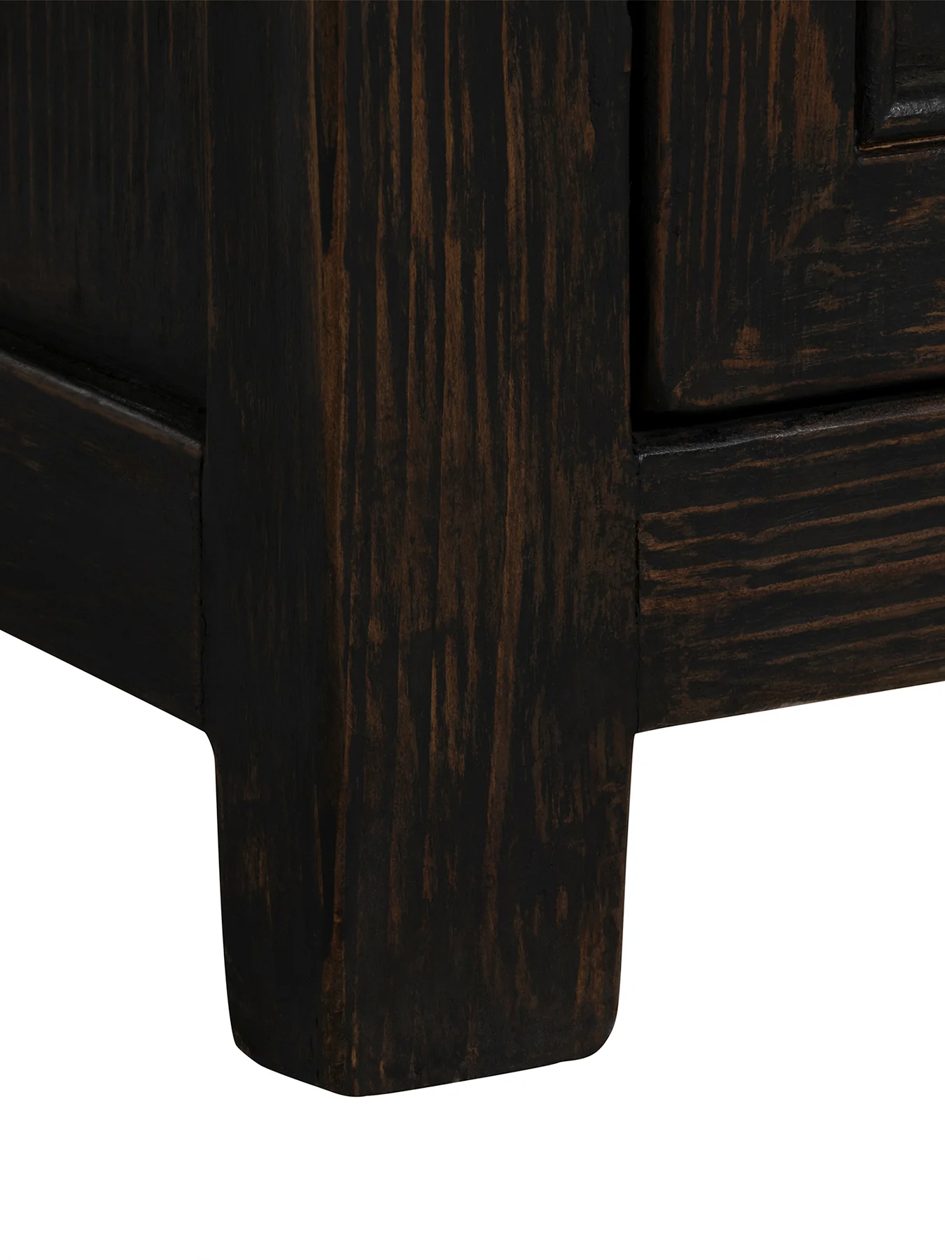 Dickens Black Pine Wood Display Cabinet - Image 3