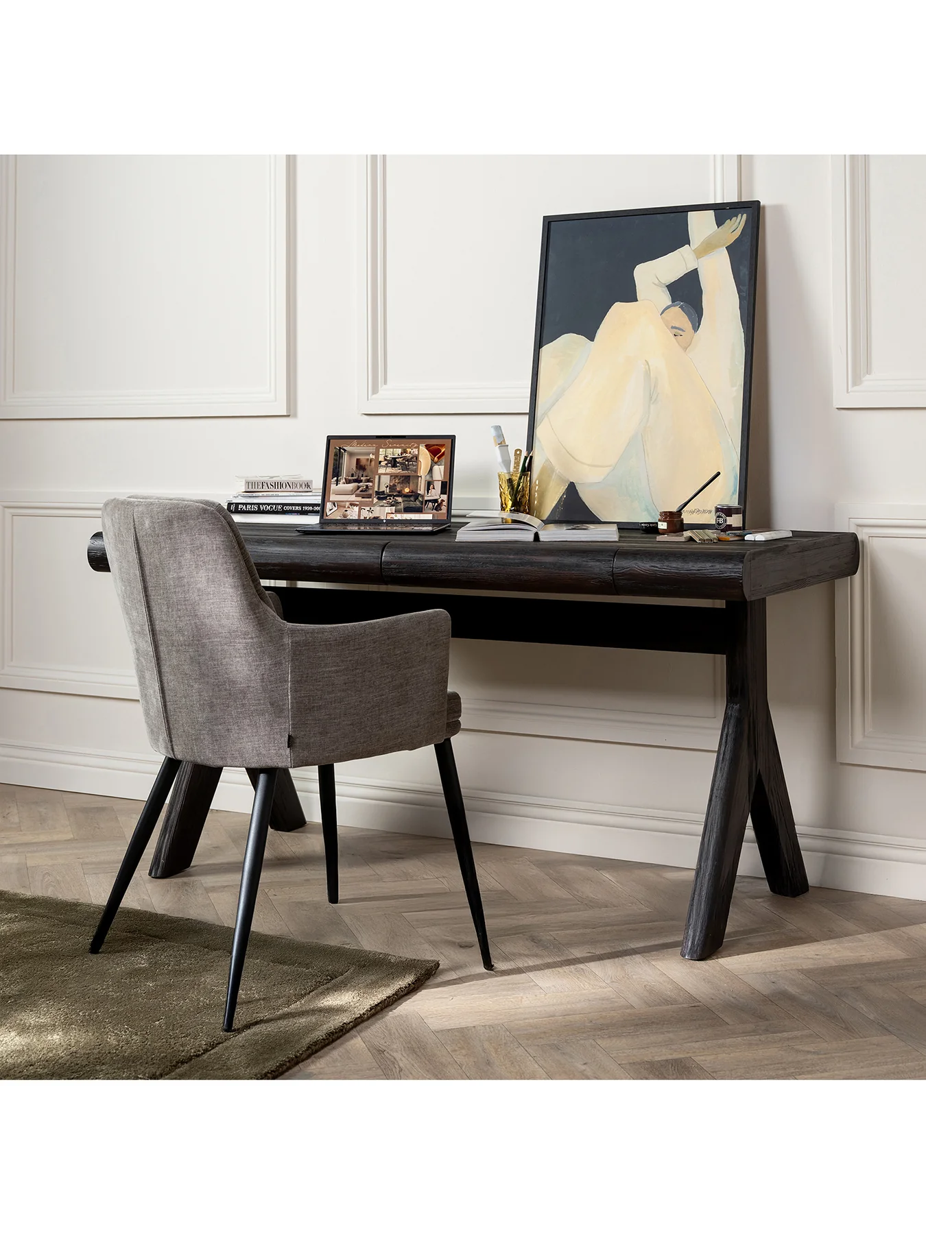 Elstow Office Desk Black - Image 2