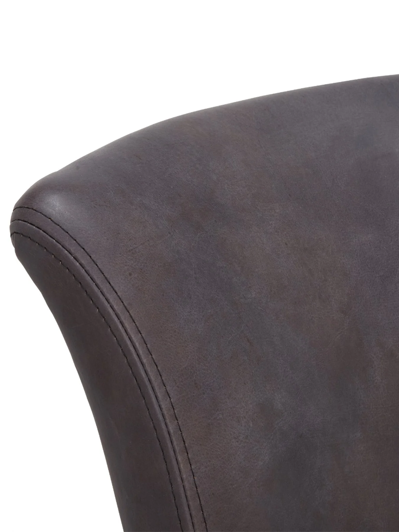 Mimi Brown Leather Dining Chair With Stud Detail - Image 4