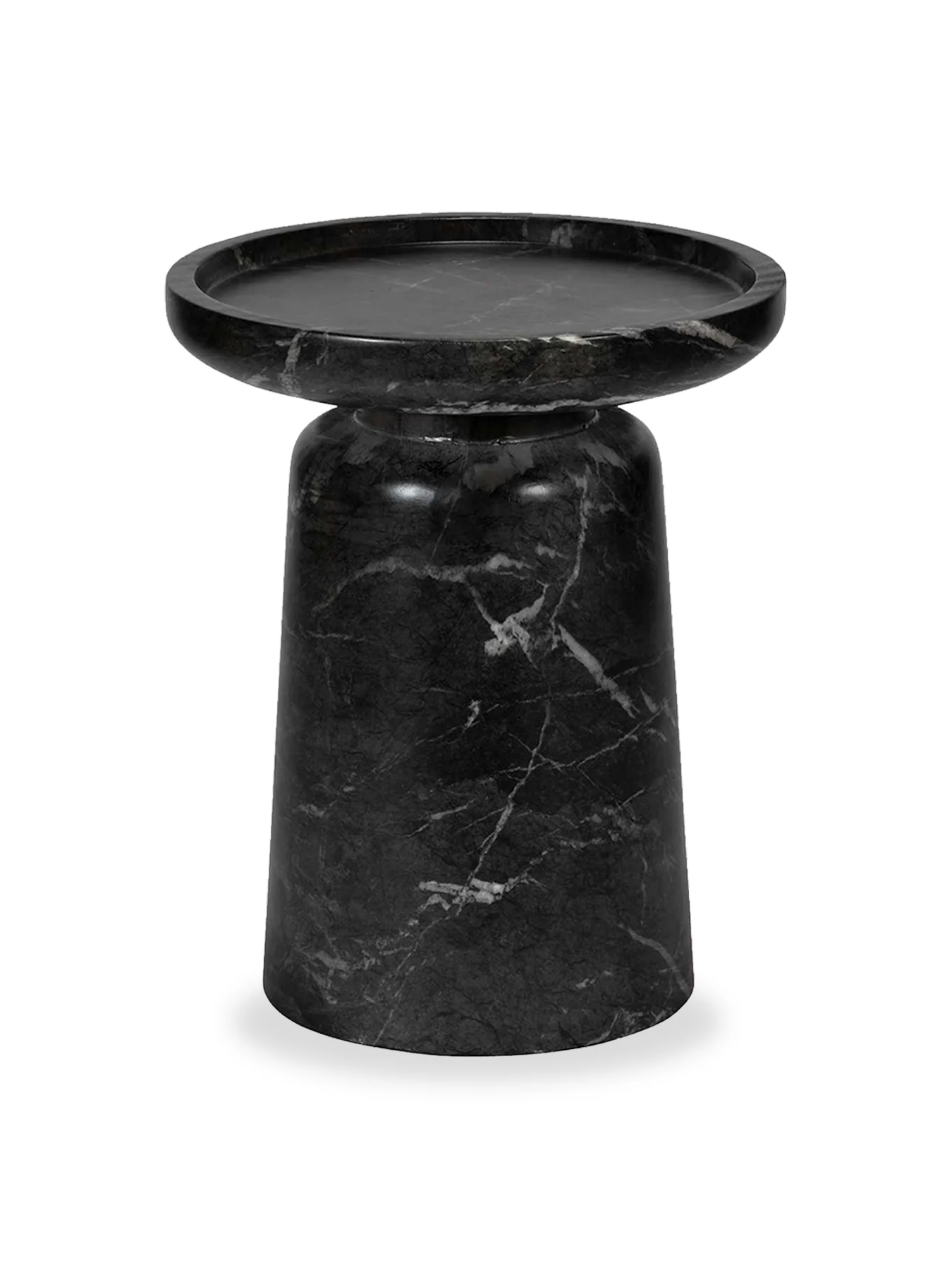 Vento Marble Side Table Black