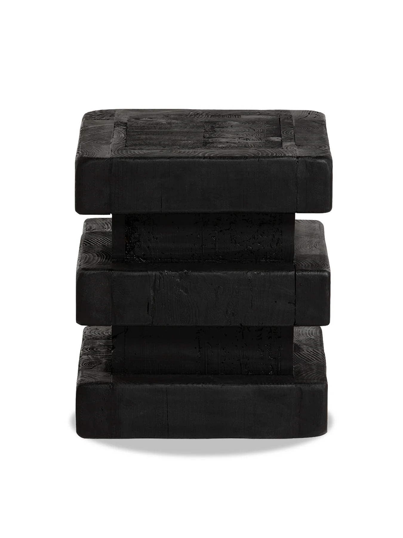 Wicken Recycled Pine Black Stool