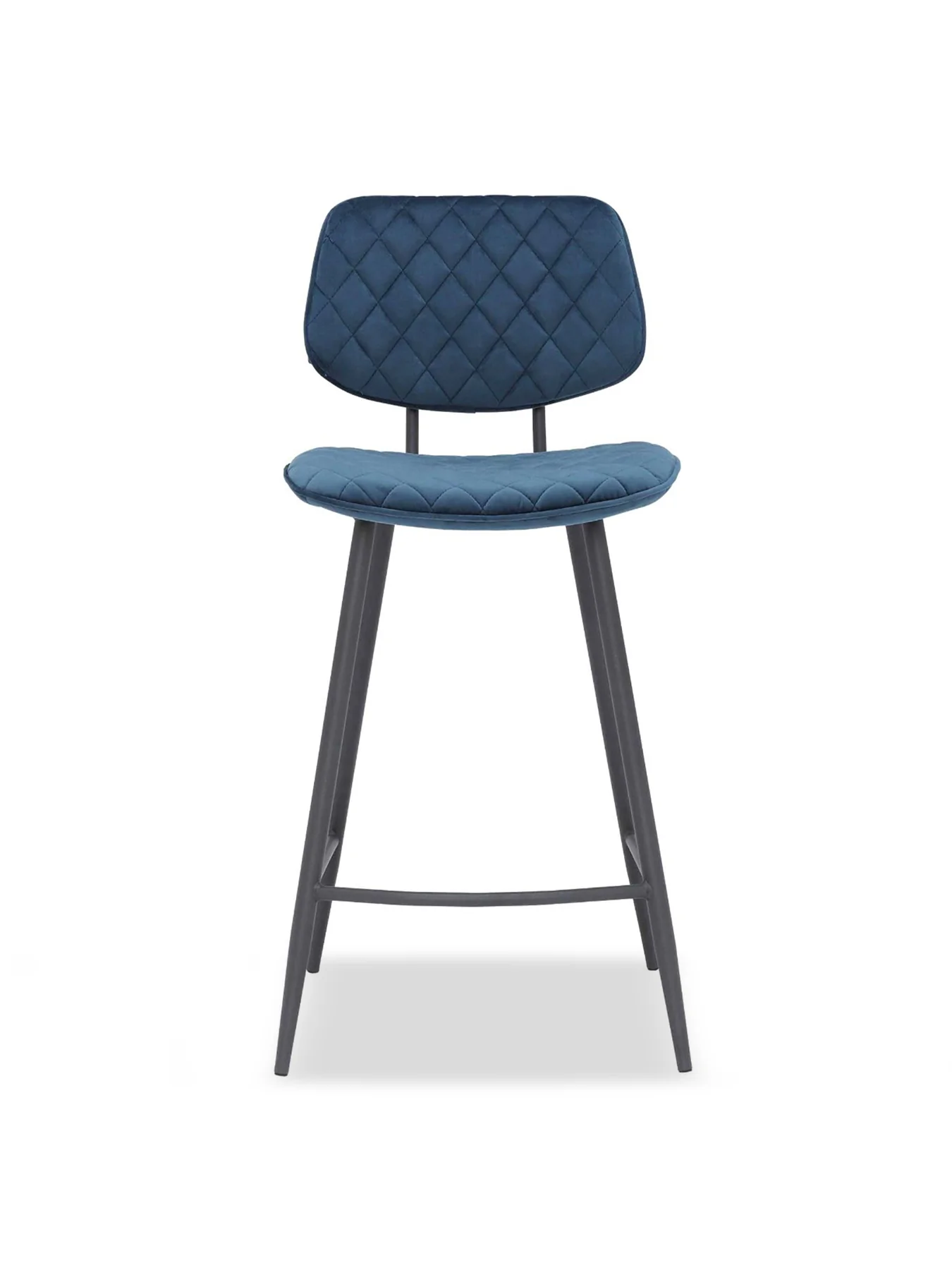 Archer Velvet Counter Stool Blue