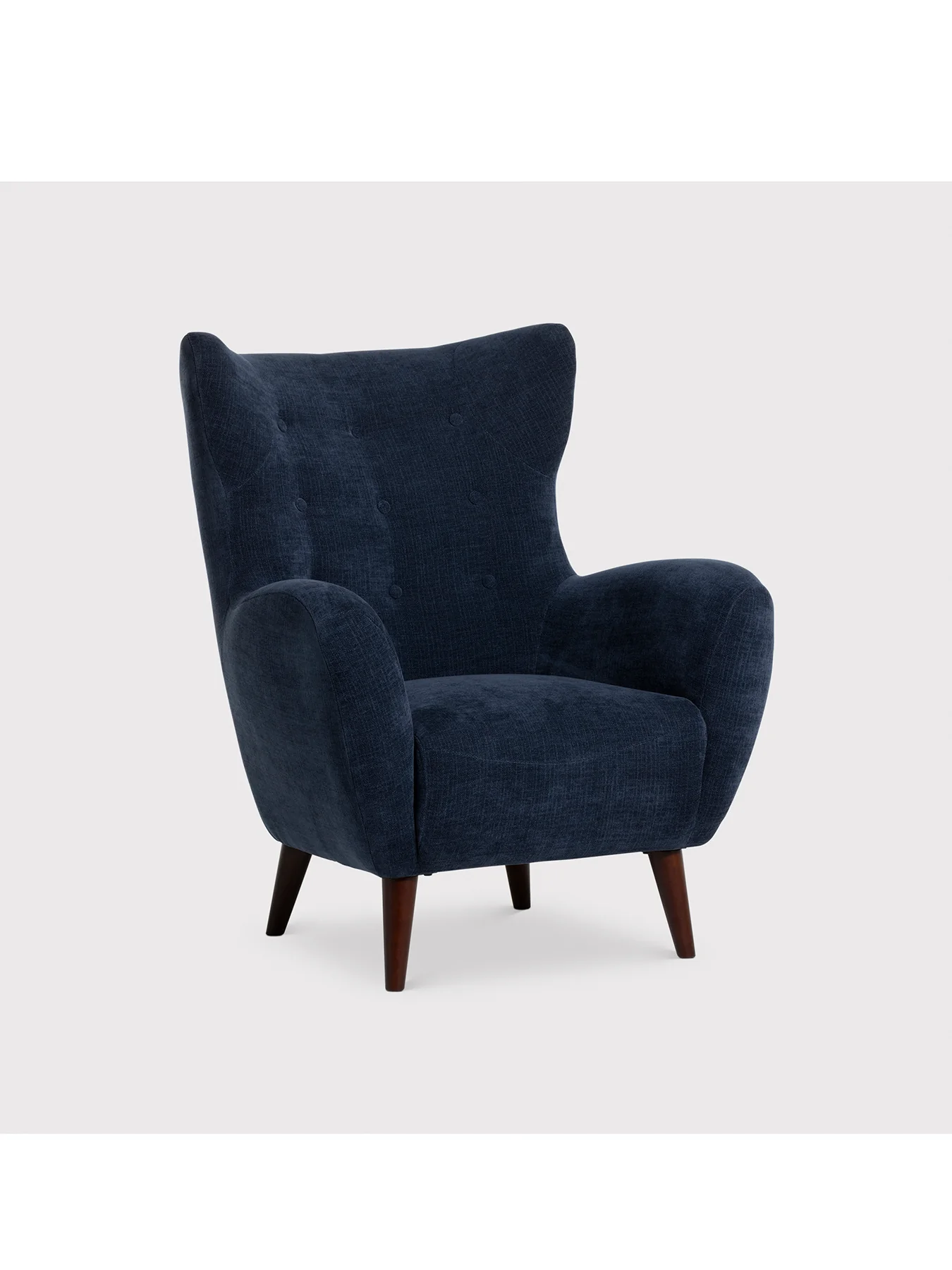 Lucian Blue Fabric Armchair - Image 2