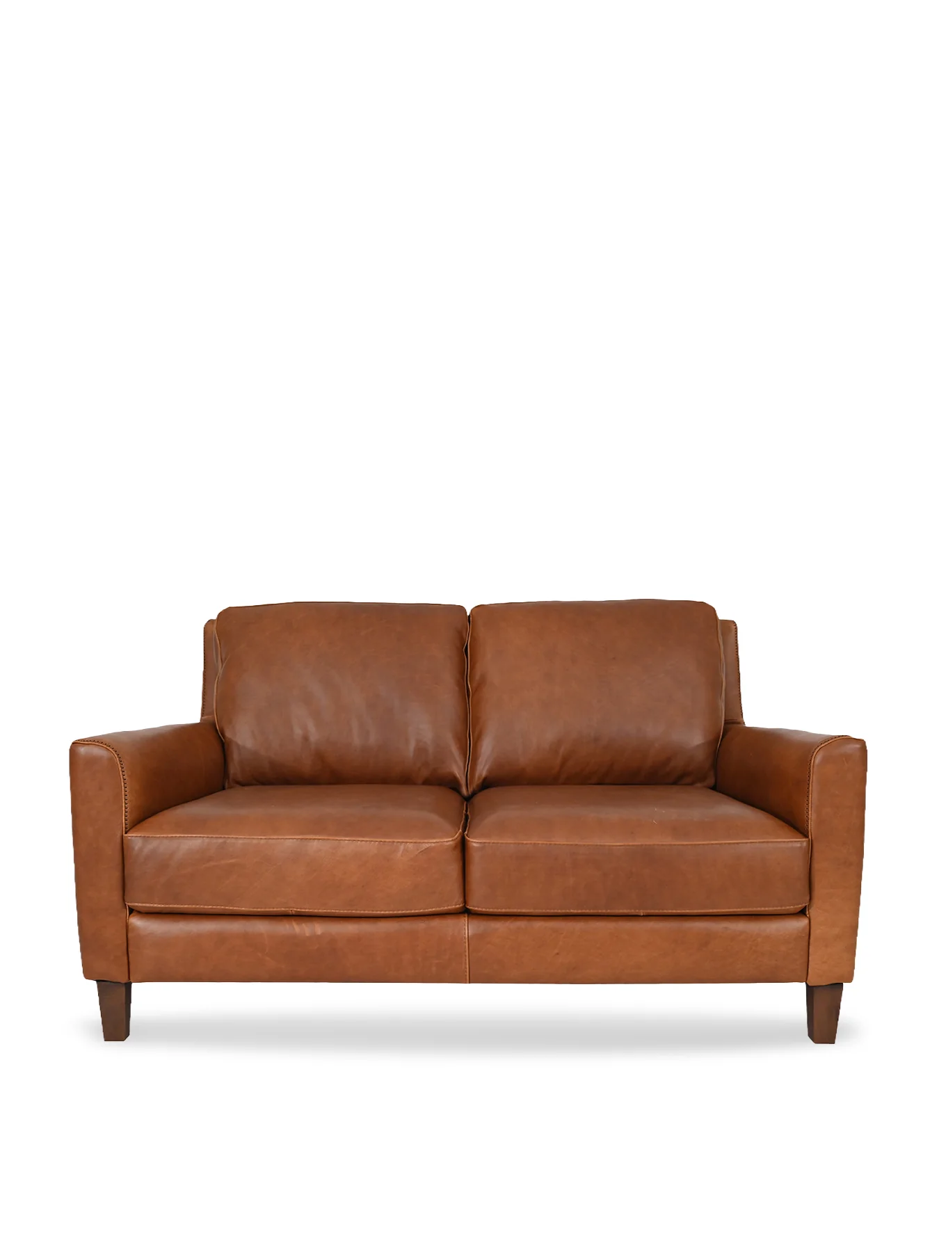 Albard Brown Leather 2 Seater Sofa
