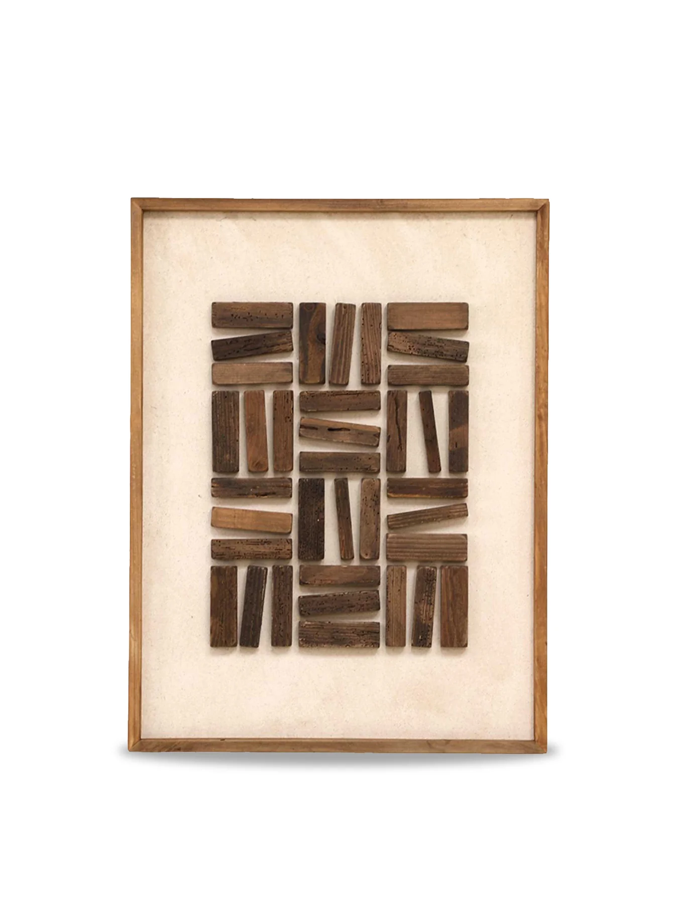 Brown Grid Pattern Wall Art