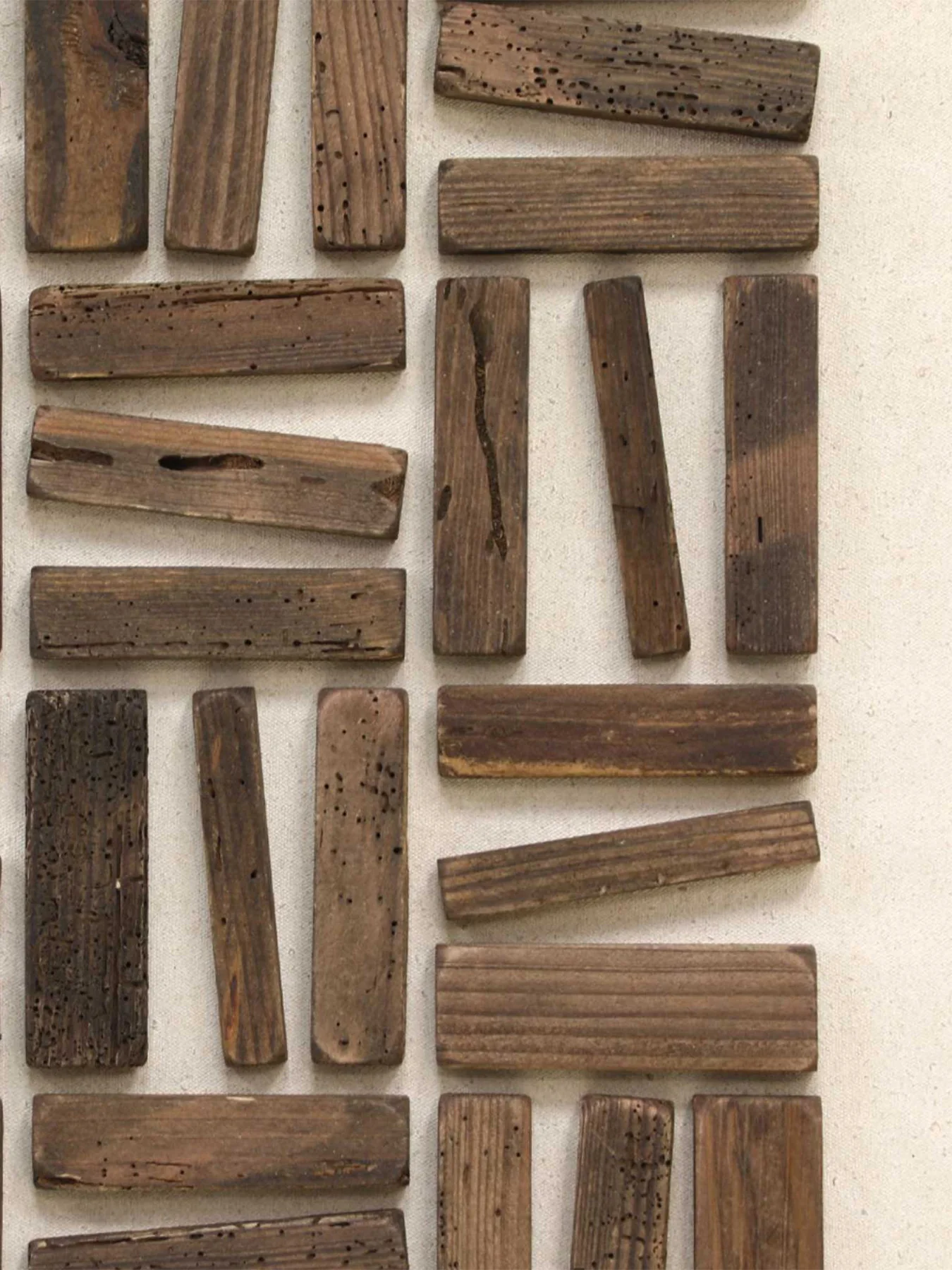 Brown Grid Pattern Wall Art - Image 2