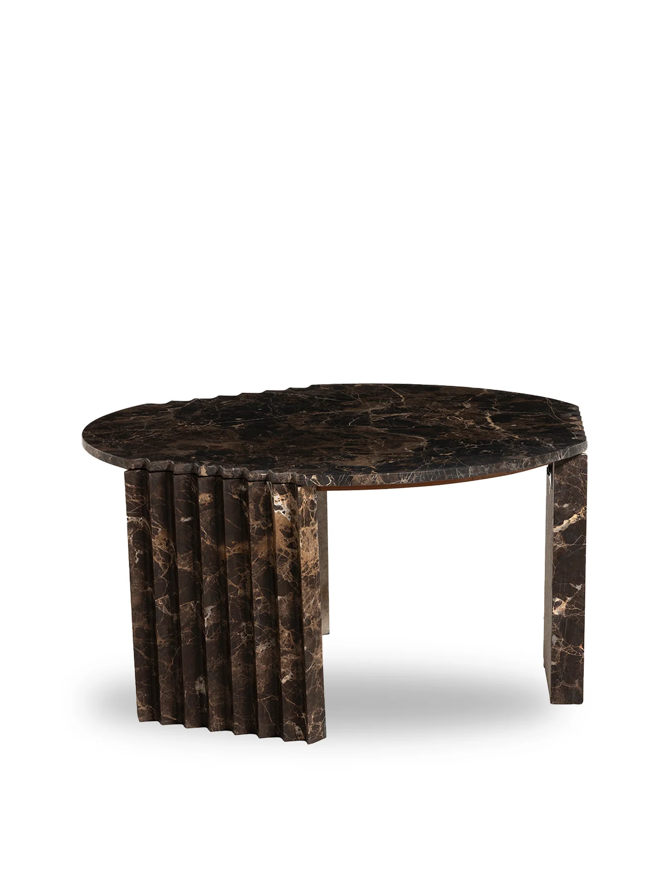 Bruni Brown Marble Coffee Table - Image 3