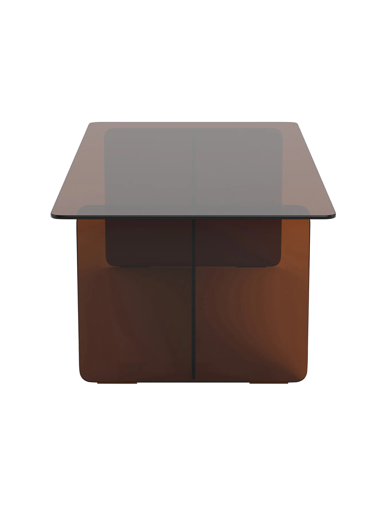 Burano Glass Coffee Table Rectangular Brown - Image 4