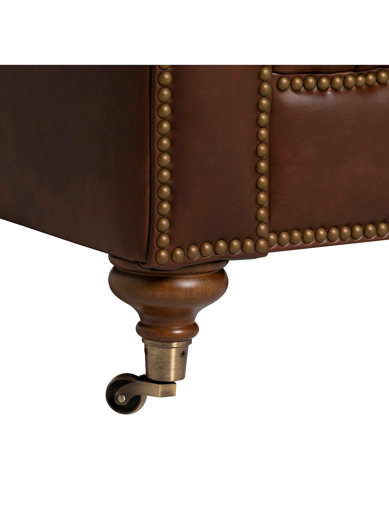 Caversham Chesterfield 2 Seater Sofa Brown - Image 4