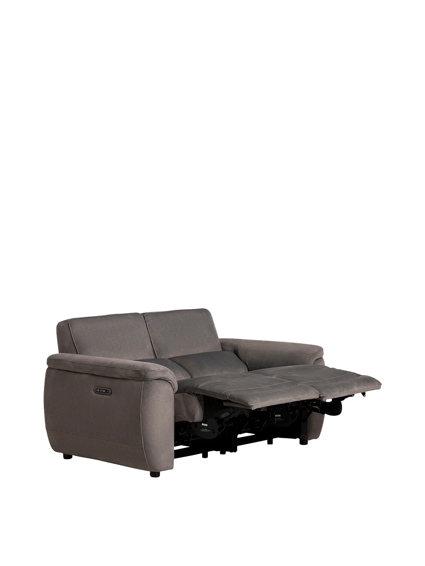 Glendale Fabric Electric Recliner 2 Seater Sofa Brown - Image 4