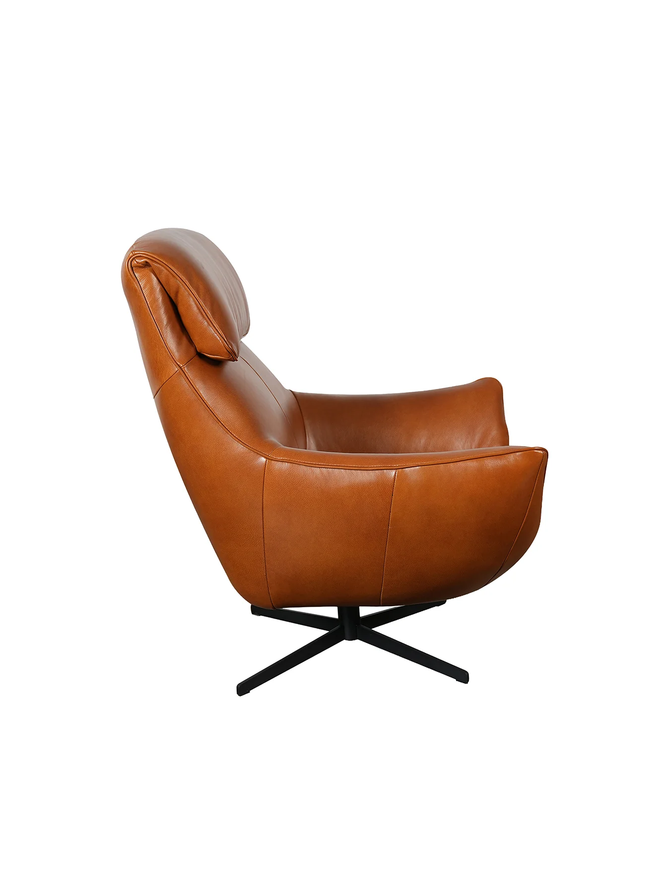 Grantham Brown Leather Swivel Chair - Image 2