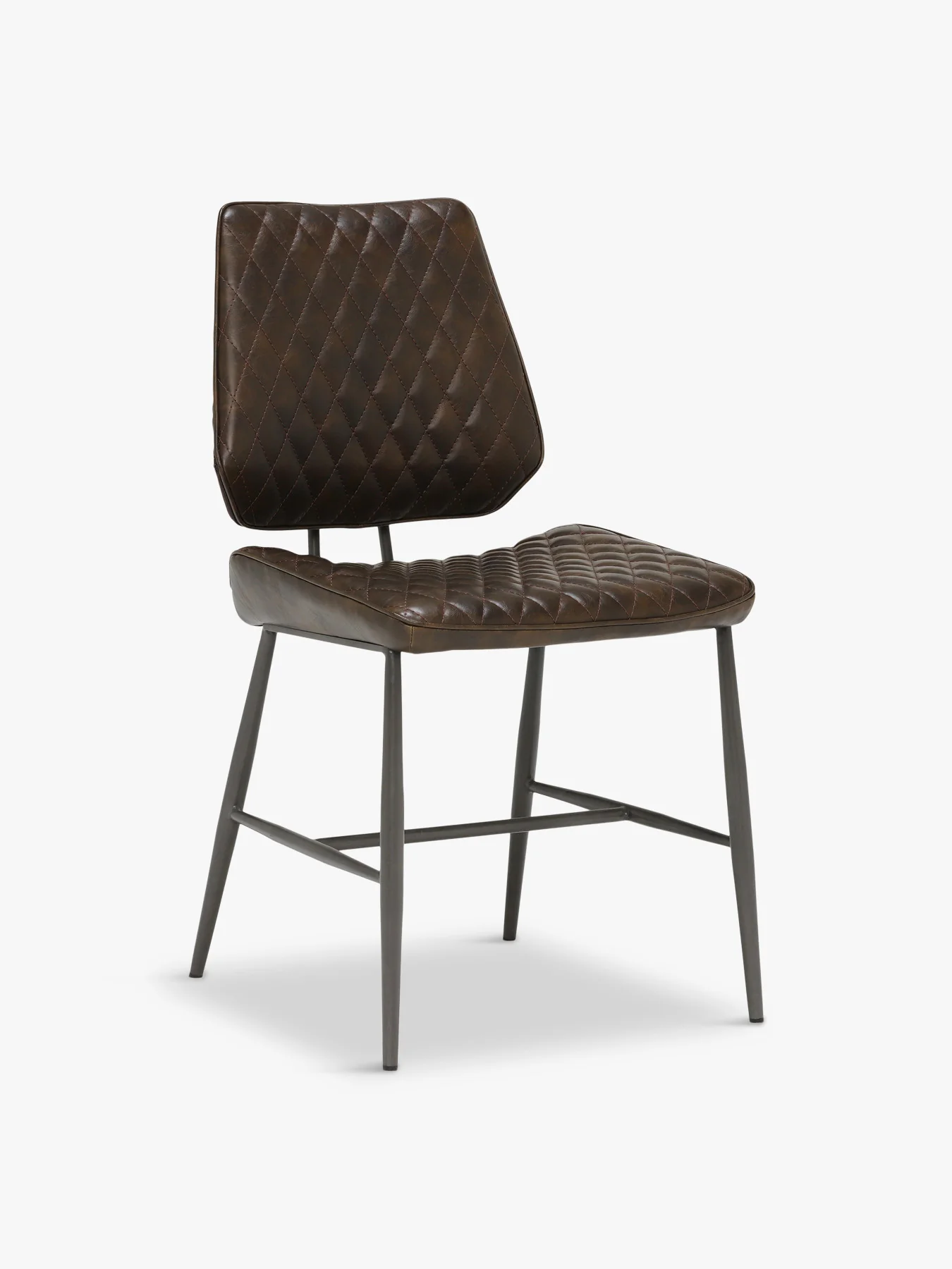 Hawley Quilted Dining Chair Brown