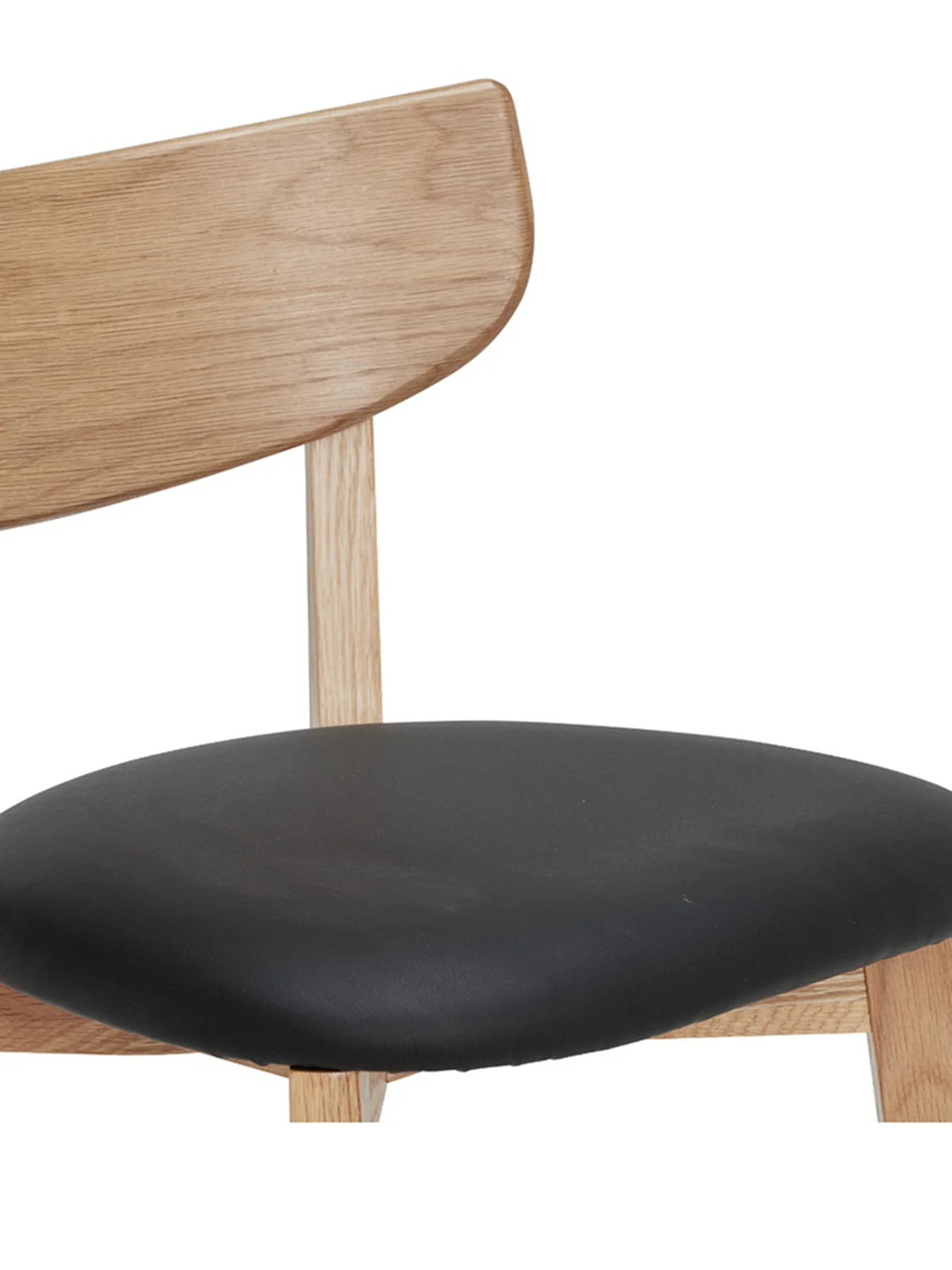 Jessa Oak Counter Stool with PU Seat - Image 4