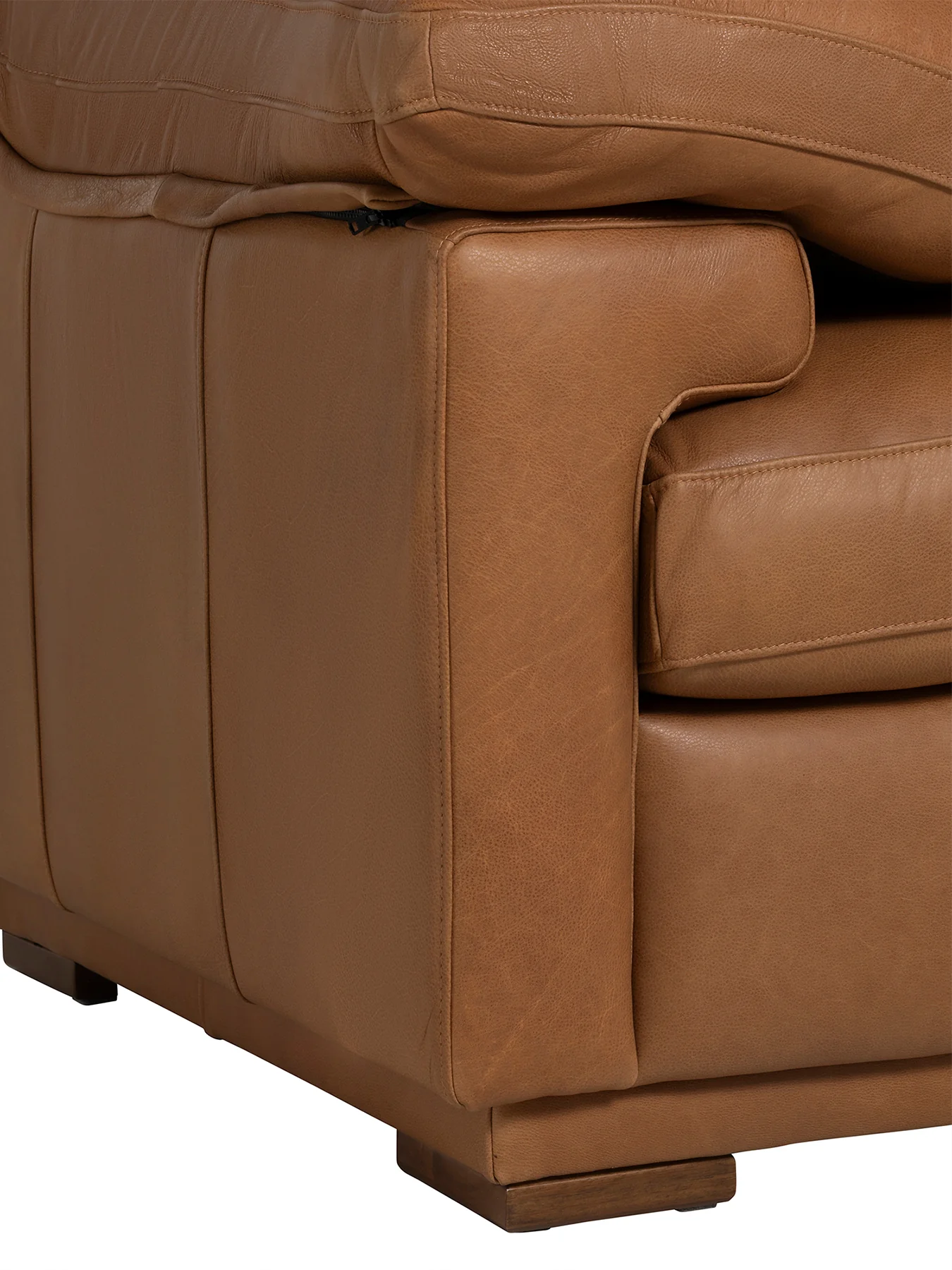 Langley Brown Leather Armchair - Image 4