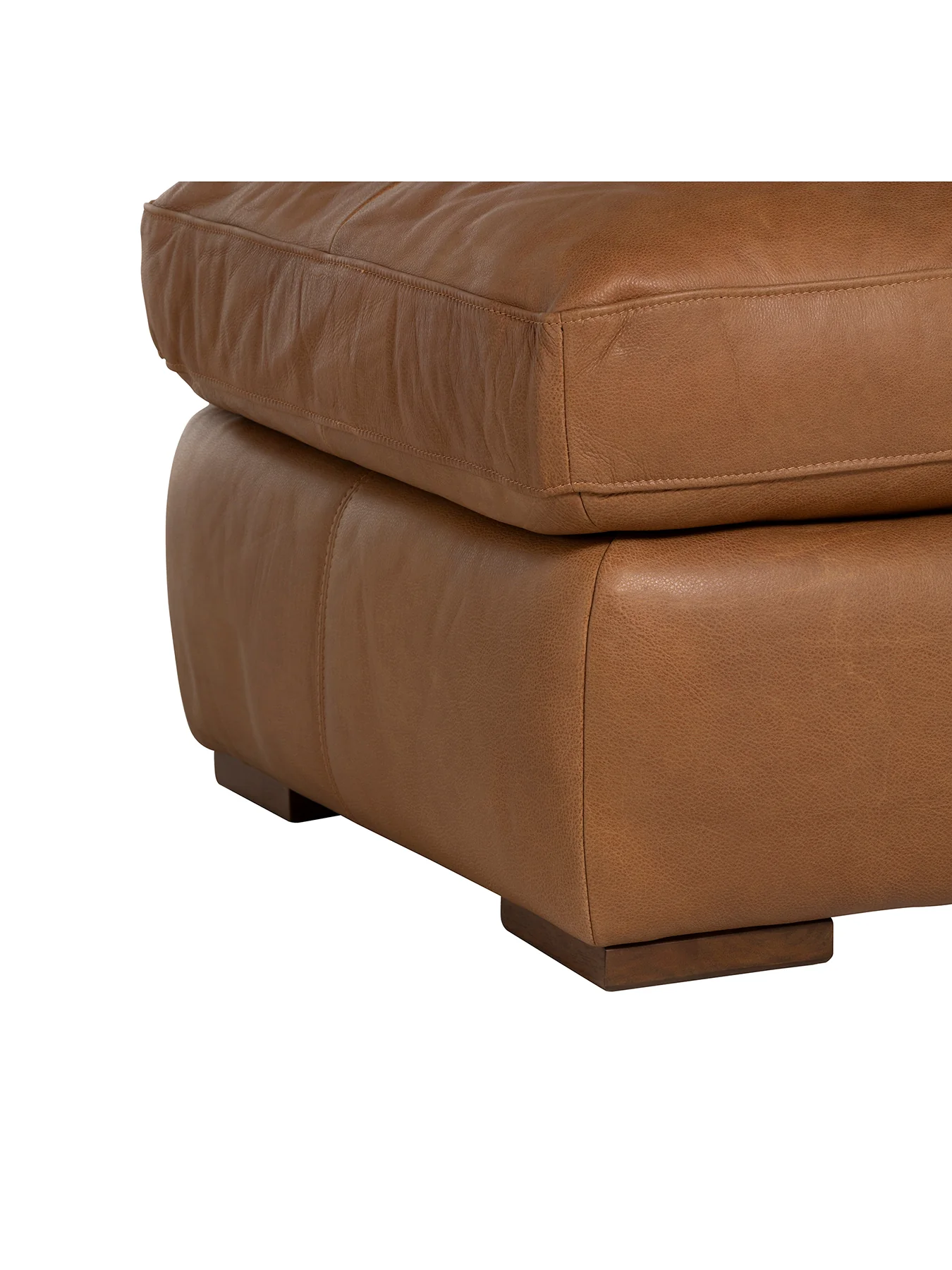 Langley Leather Footstool - Image 3