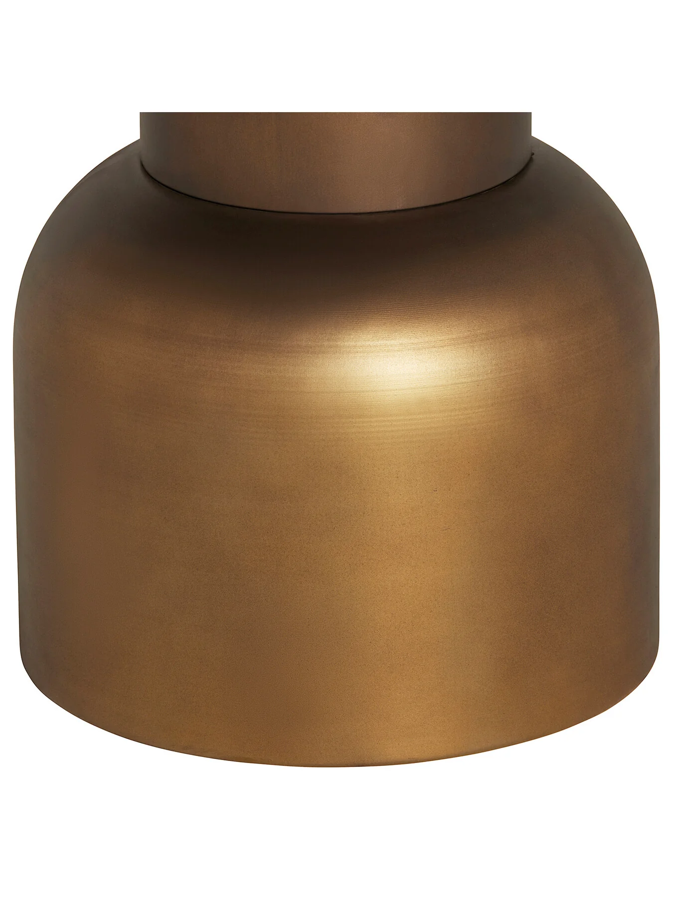 Large Burnished Metal Side Table Brown - Image 4