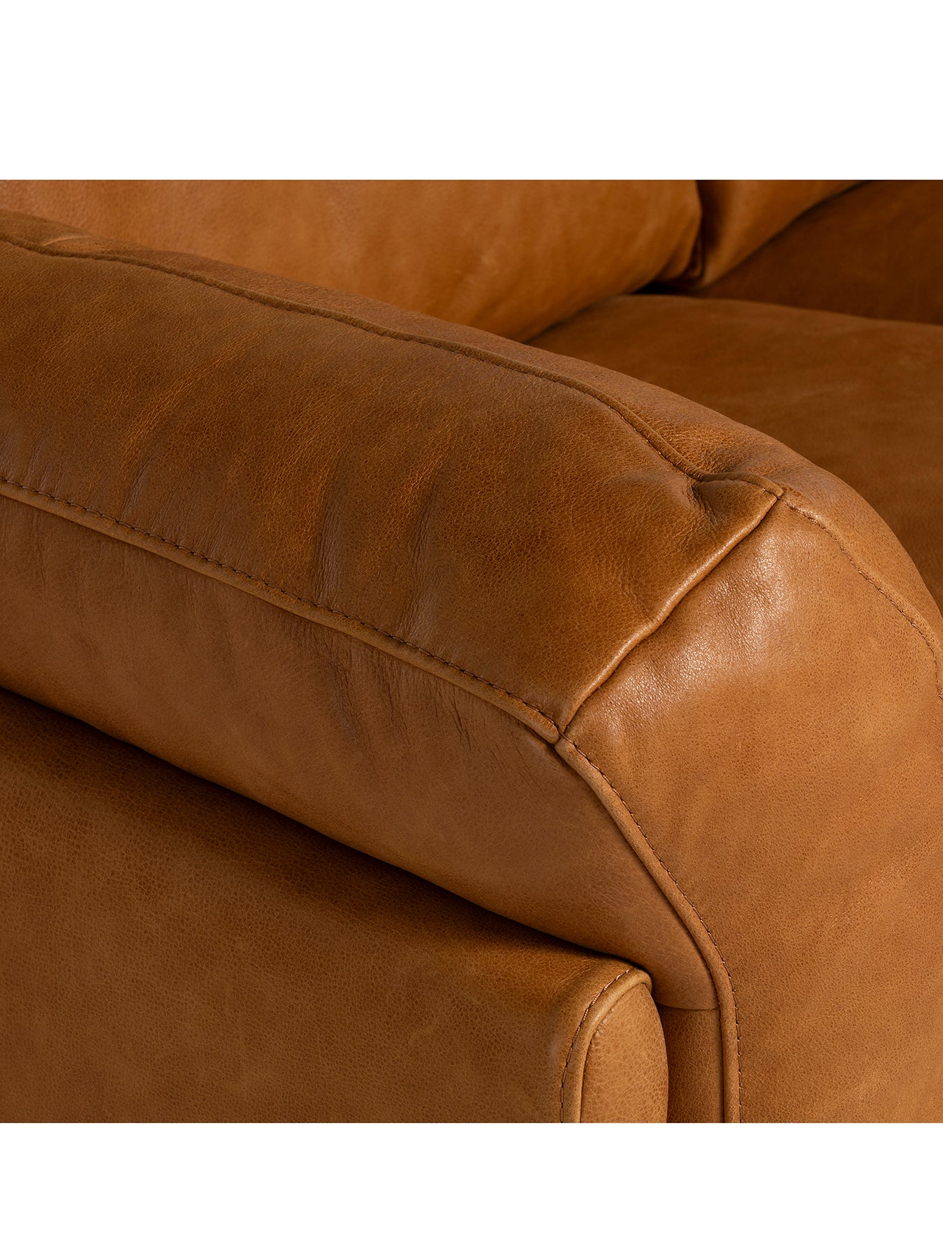 Ledbury Brown Leather 2 Seater Sofa - Image 3