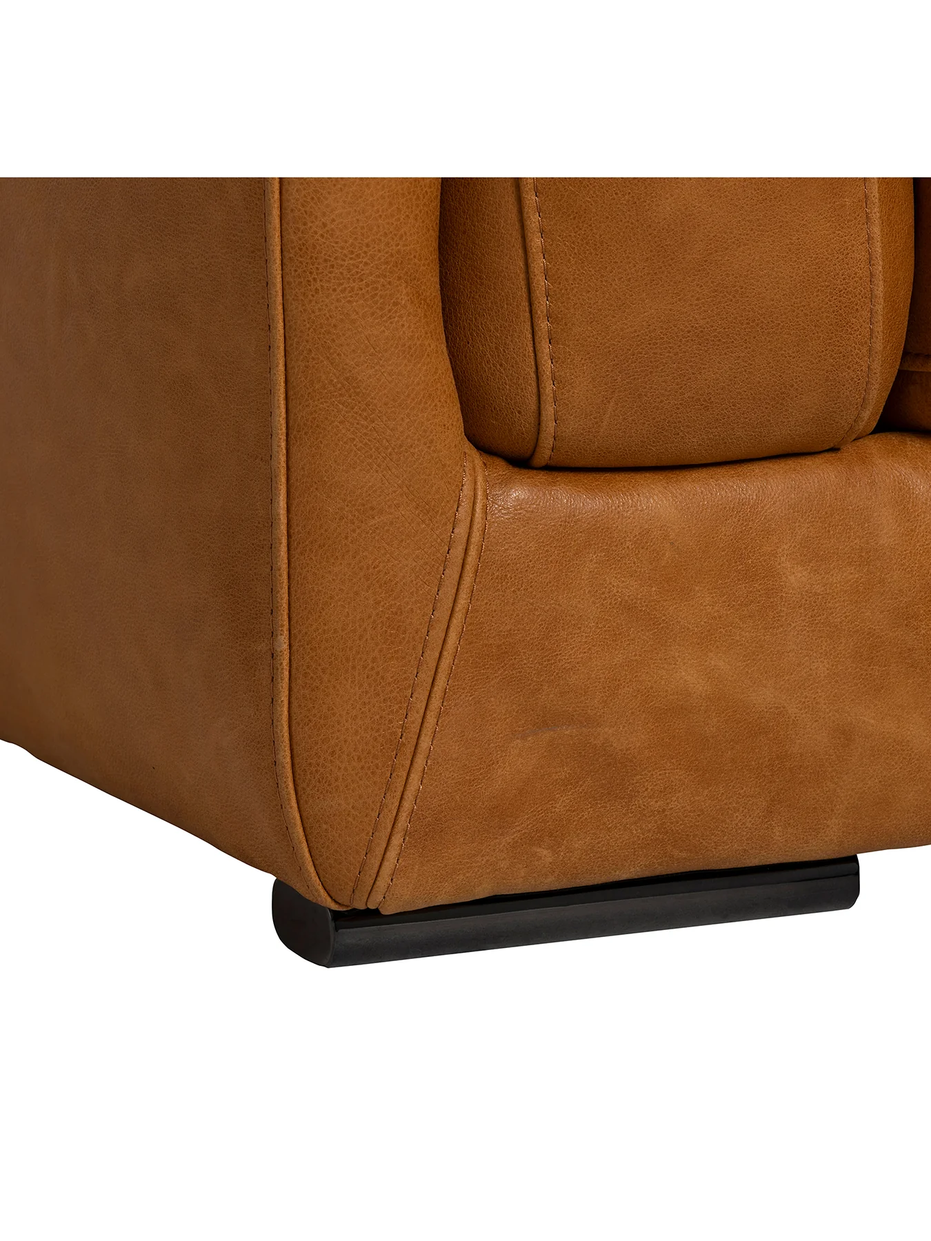 Ledbury Brown Leather 2 Seater Sofa - Image 4
