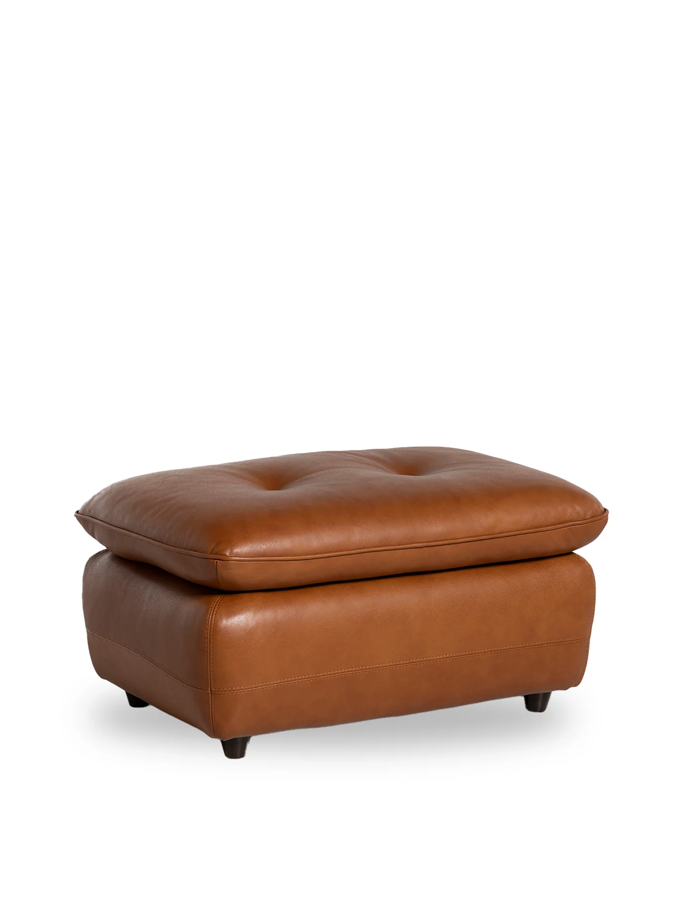 Pelle Footstool Brown