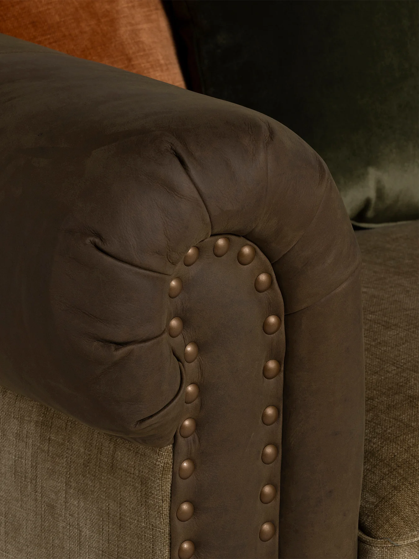 Pomeroy Fabric Snuggle Chair Brown - Image 4