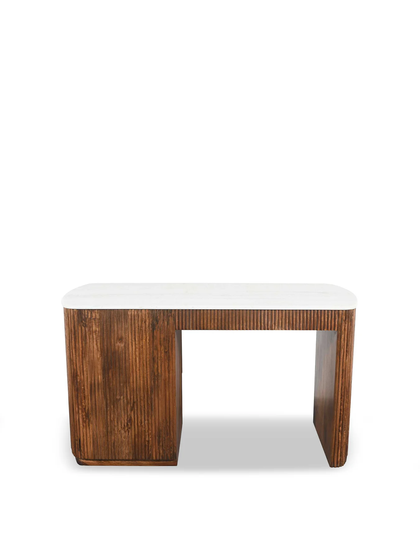 Tasso Mango Wood Desk With Marble Top - Image 4