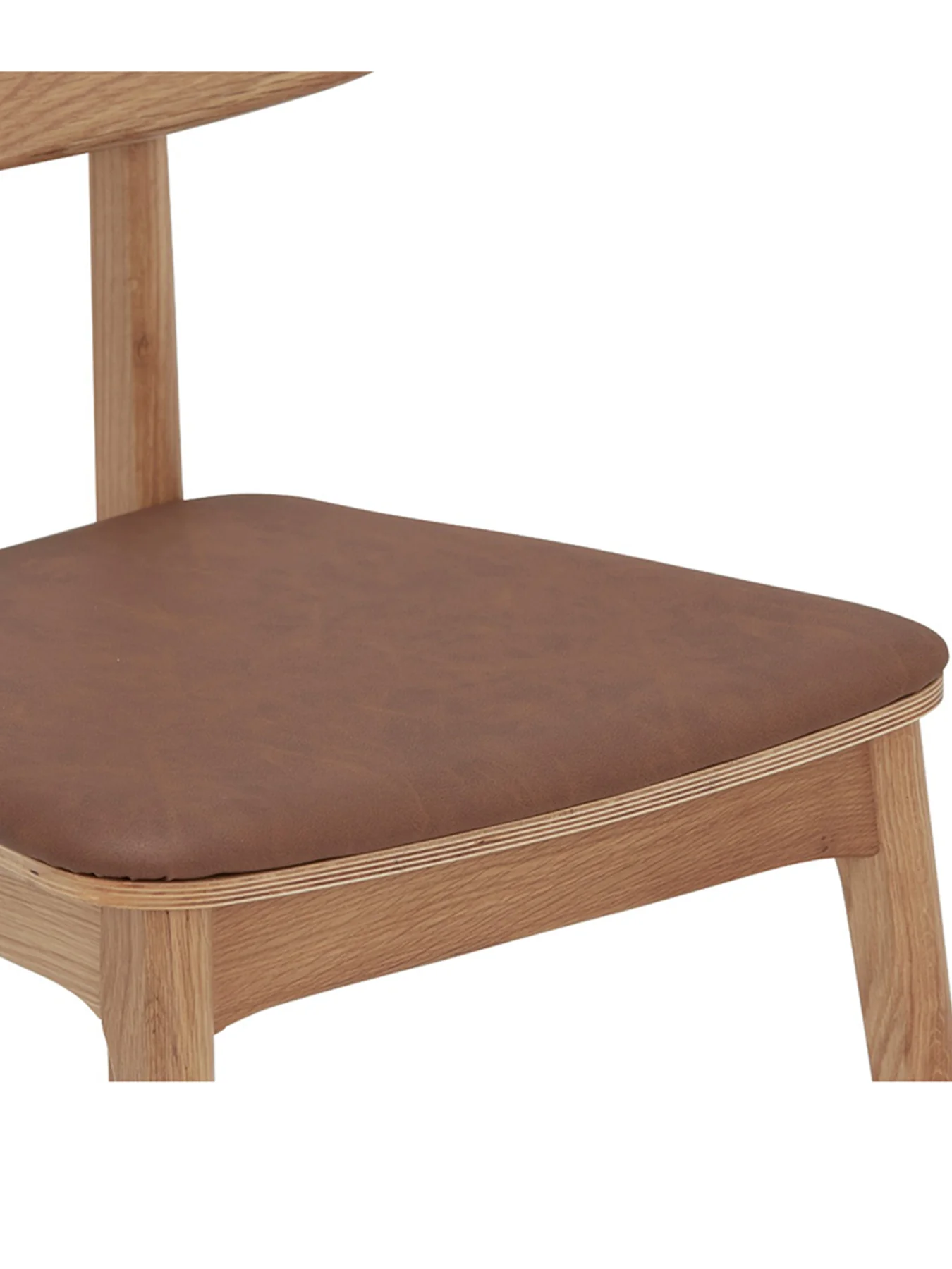 Tatum Oak Dining Chair with PU Seat - Image 4