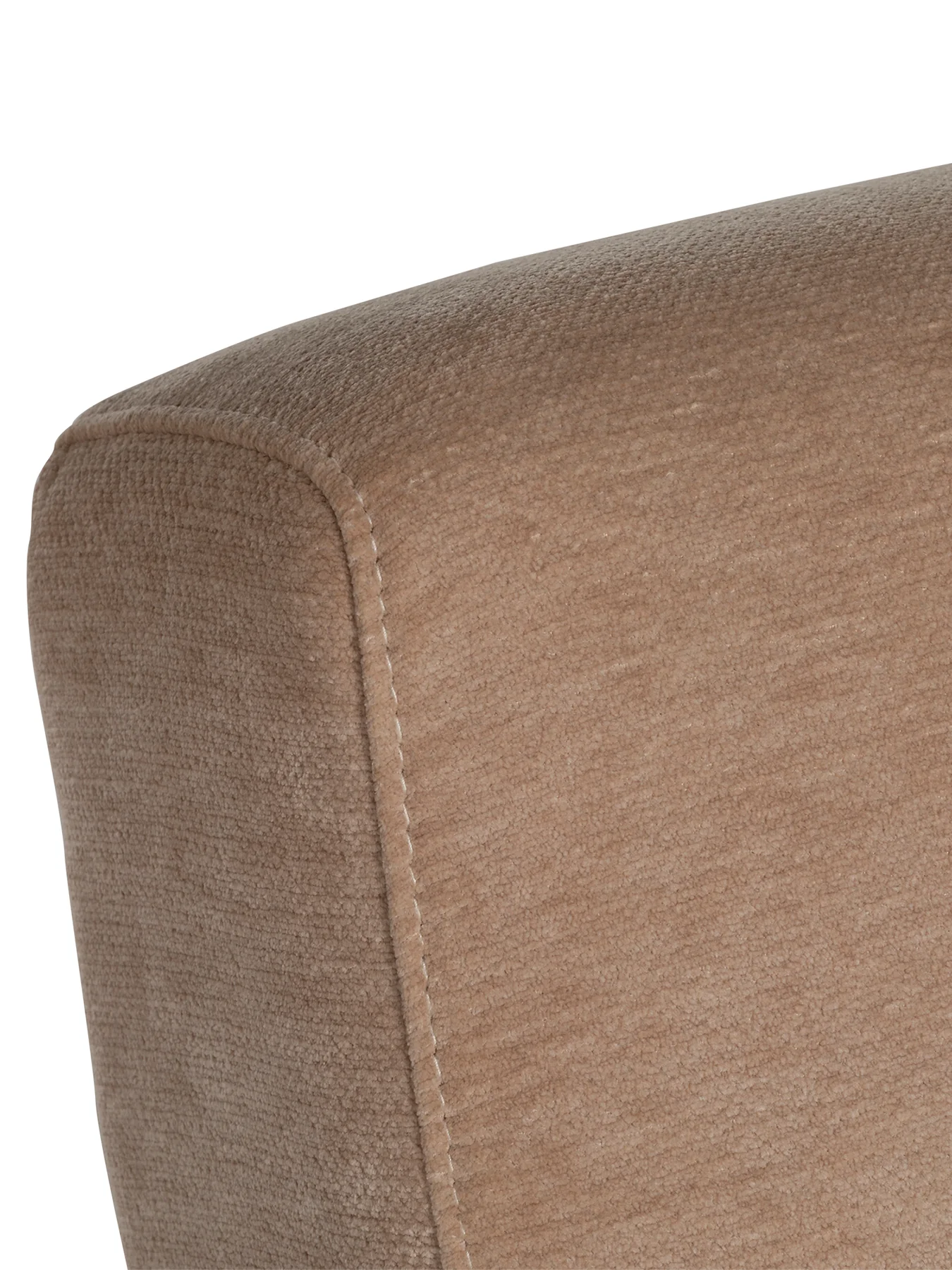 Tolliver Beige Velour Fabric Armchair - Image 3