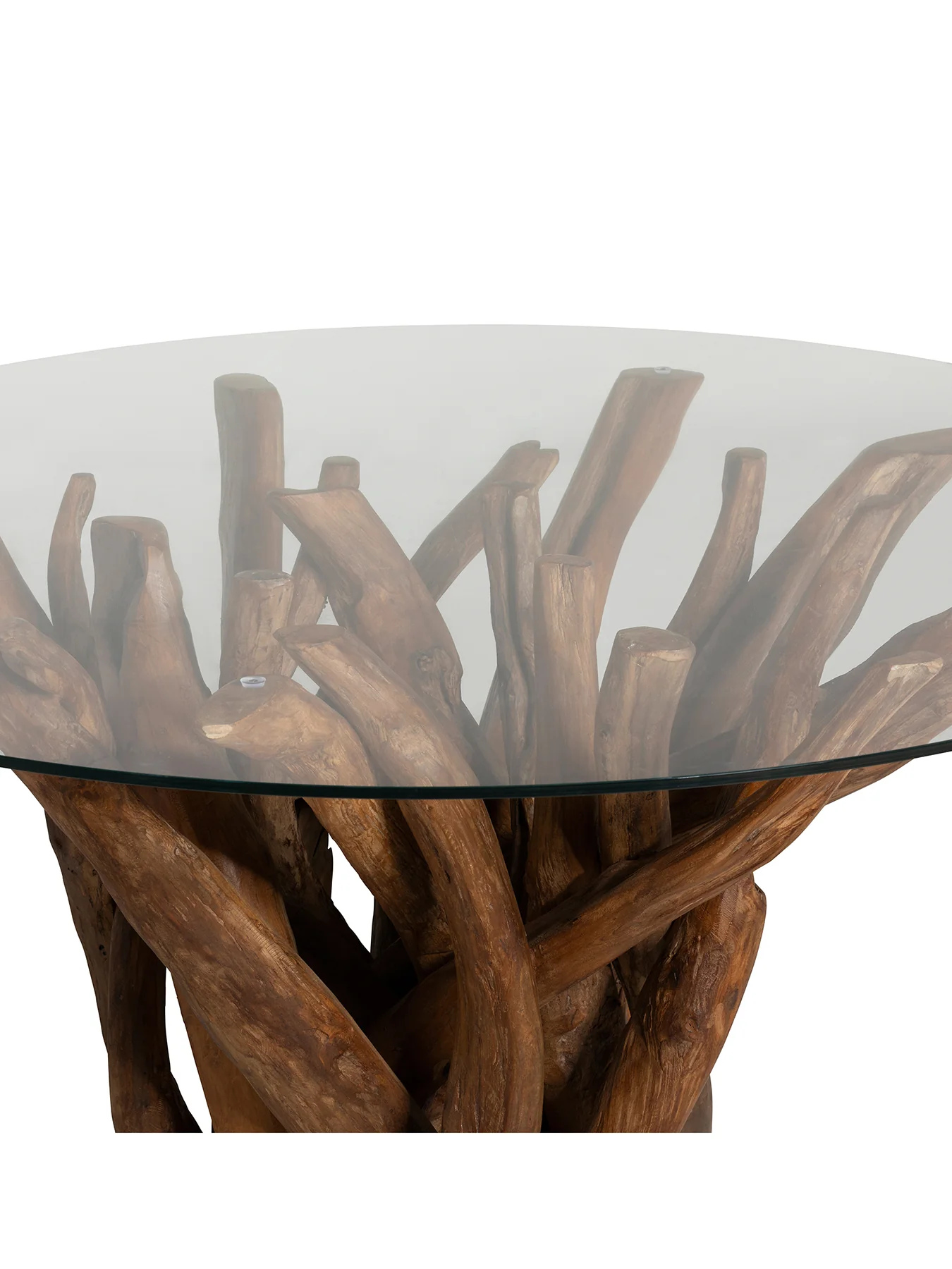 Whinfell Glass and Teak Dining Table - Image 3