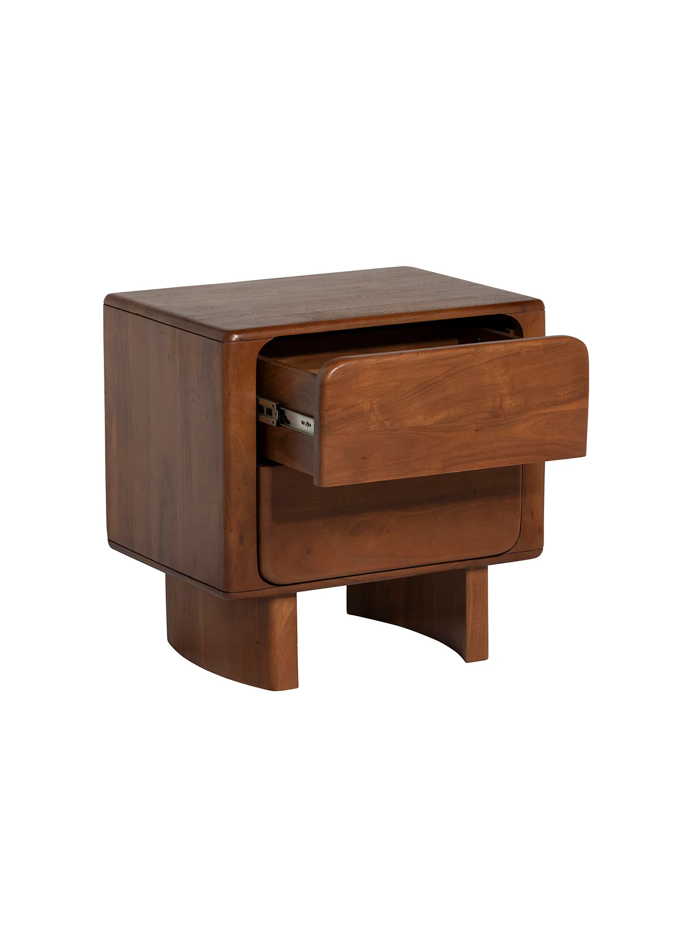 Zerina Walnut Wooden Bedside Table - Image 2
