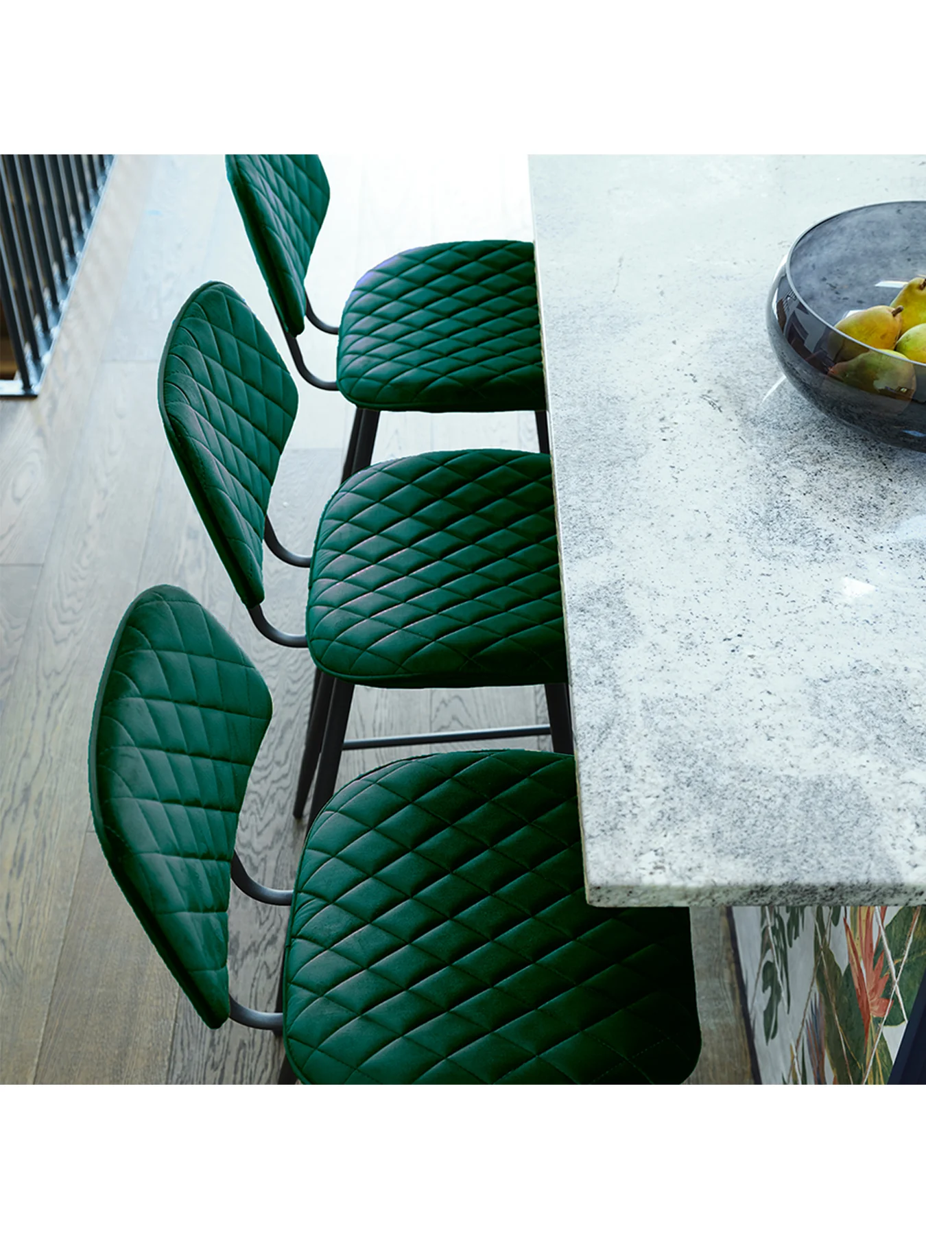 Archer Green Velvet Counter Stool - Image 2