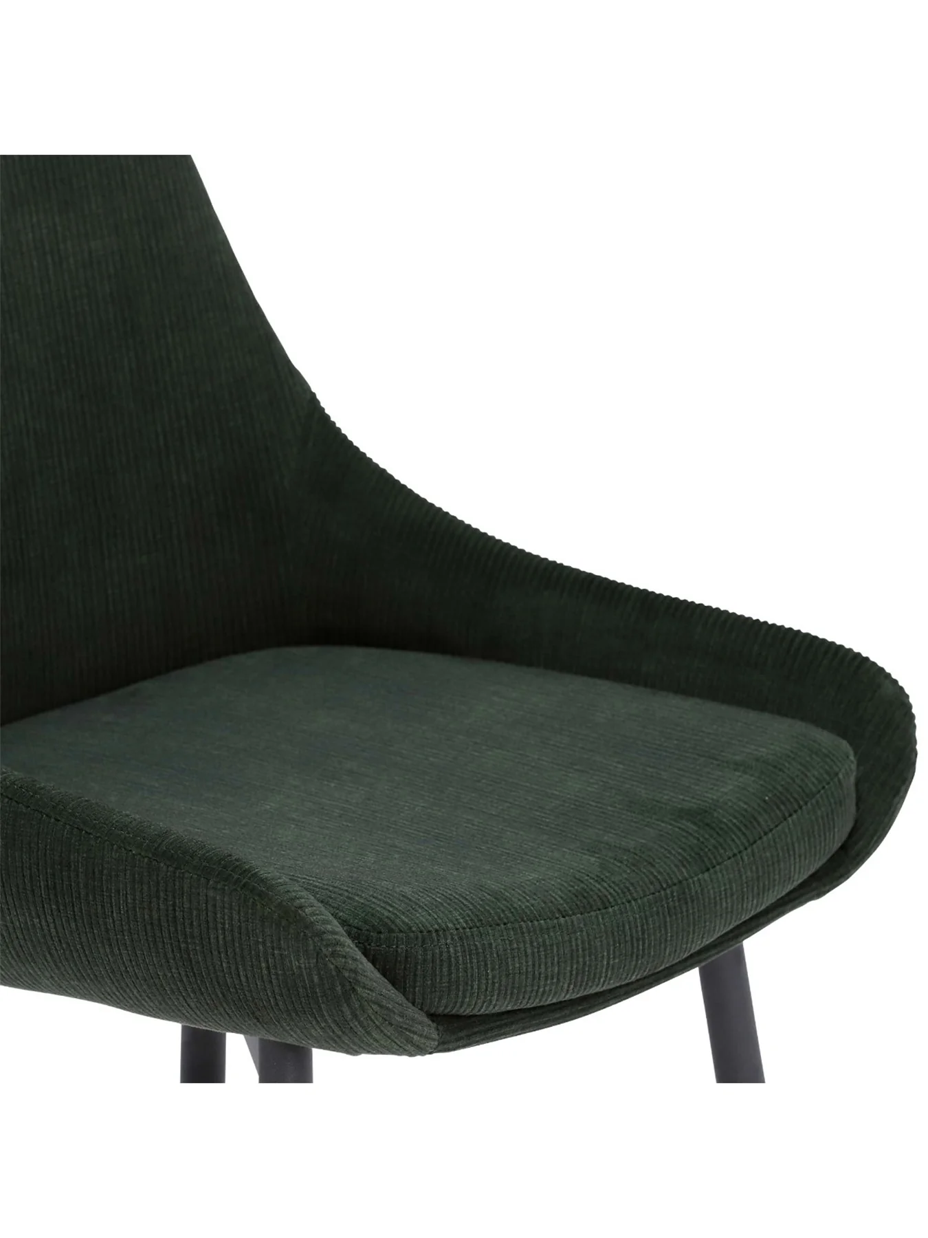 Emmett Green Cord Fabric Dining Chair - Image 4