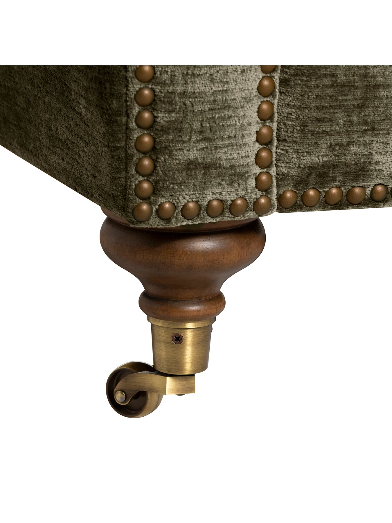 Highgrove Green Chenille 3 Seater Sofa - Image 4