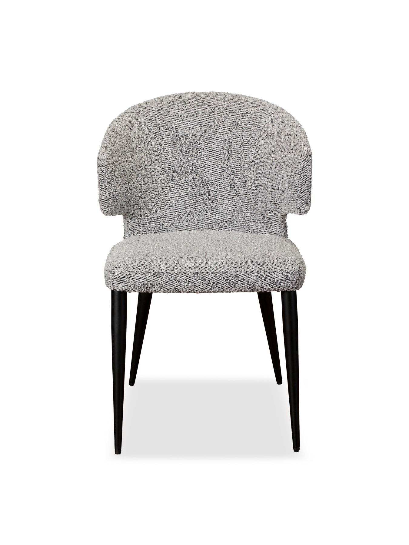 Boucle Fabric Dining Chair Grey - Image 2