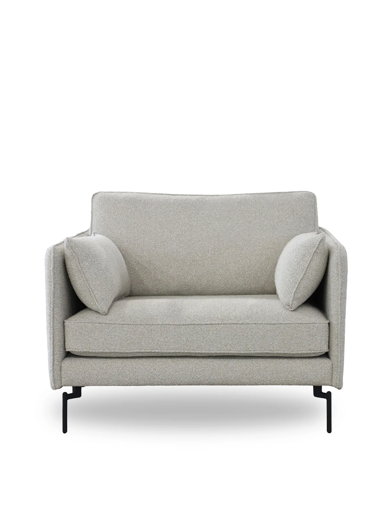 Juneau Grey Fabric Armchair