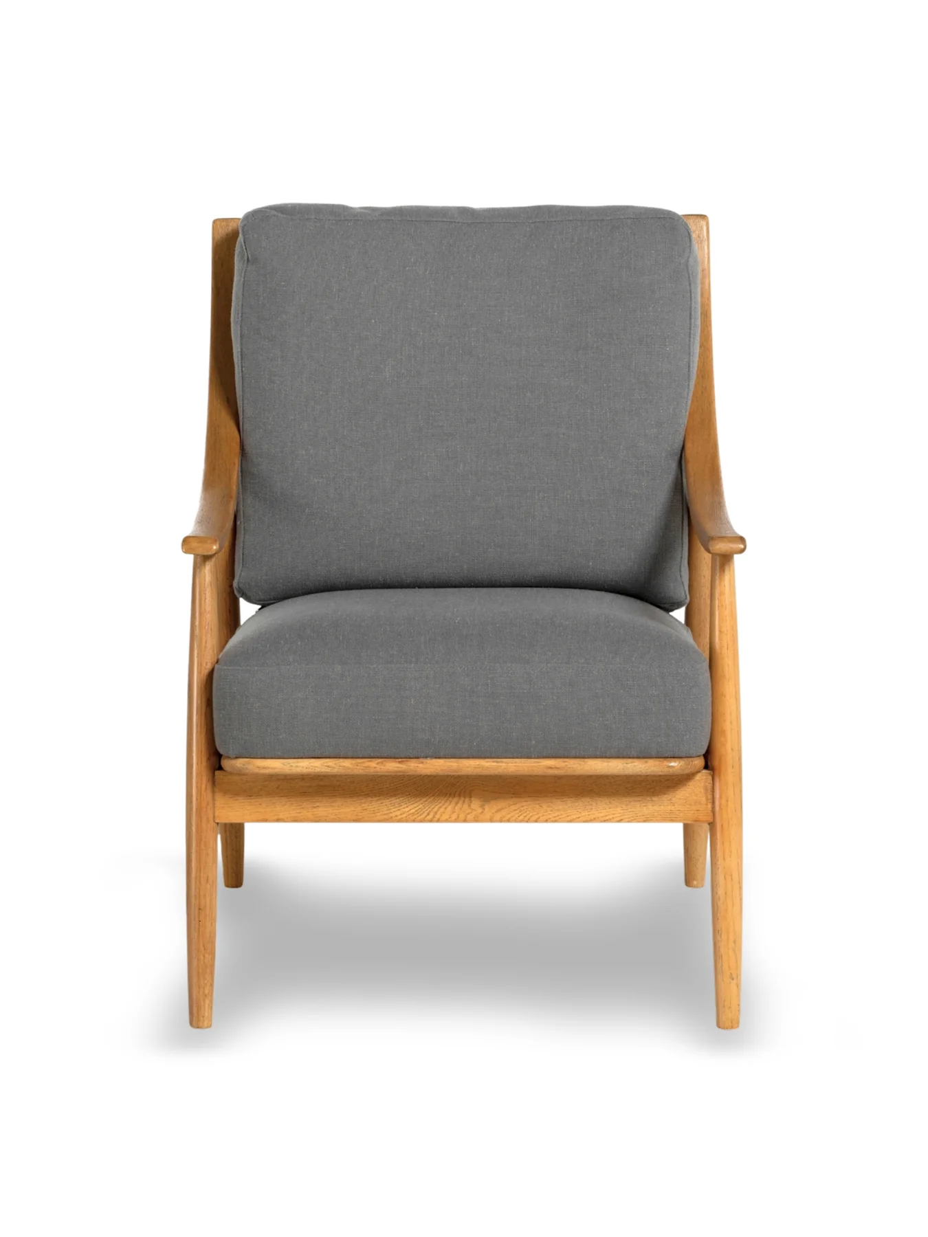 Runa Upholstered Armchair Grey - Image 2