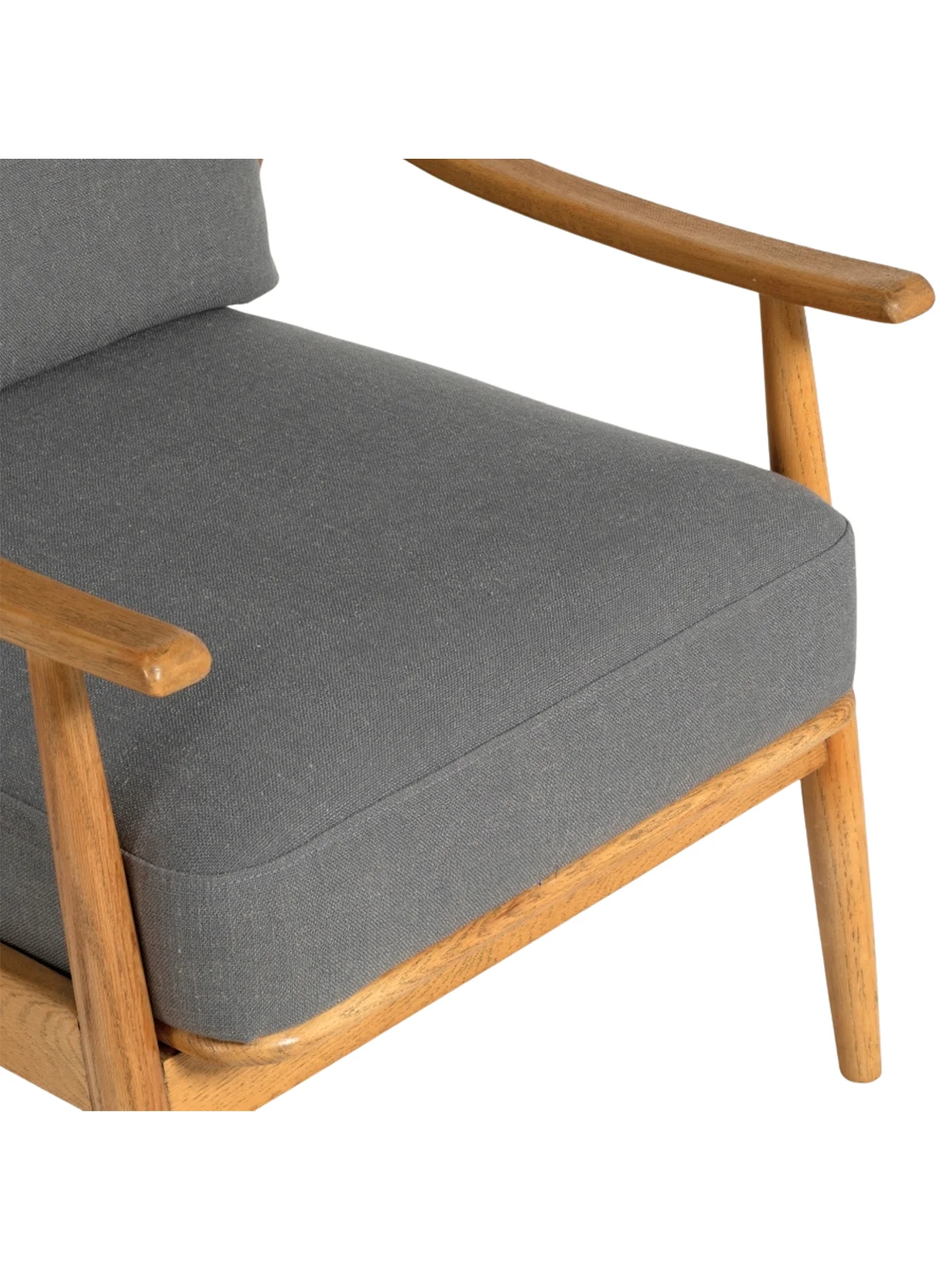 Runa Upholstered Armchair Grey - Image 4