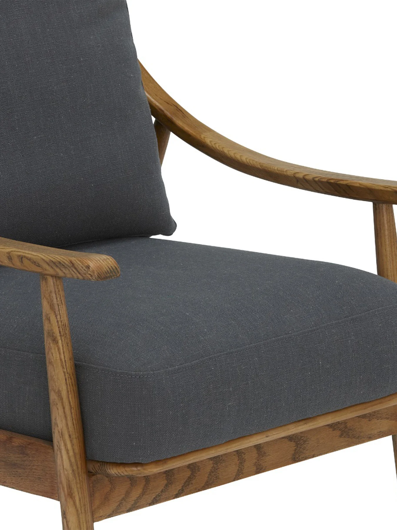 Runa Upholstered Armchair Grey - Image 7