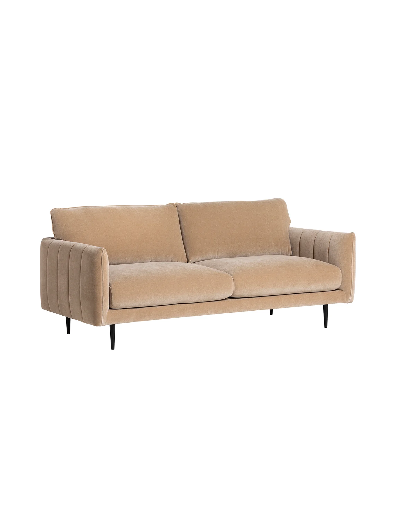 Brea Neutral Fabric 3 Seater Sofa - Image 2