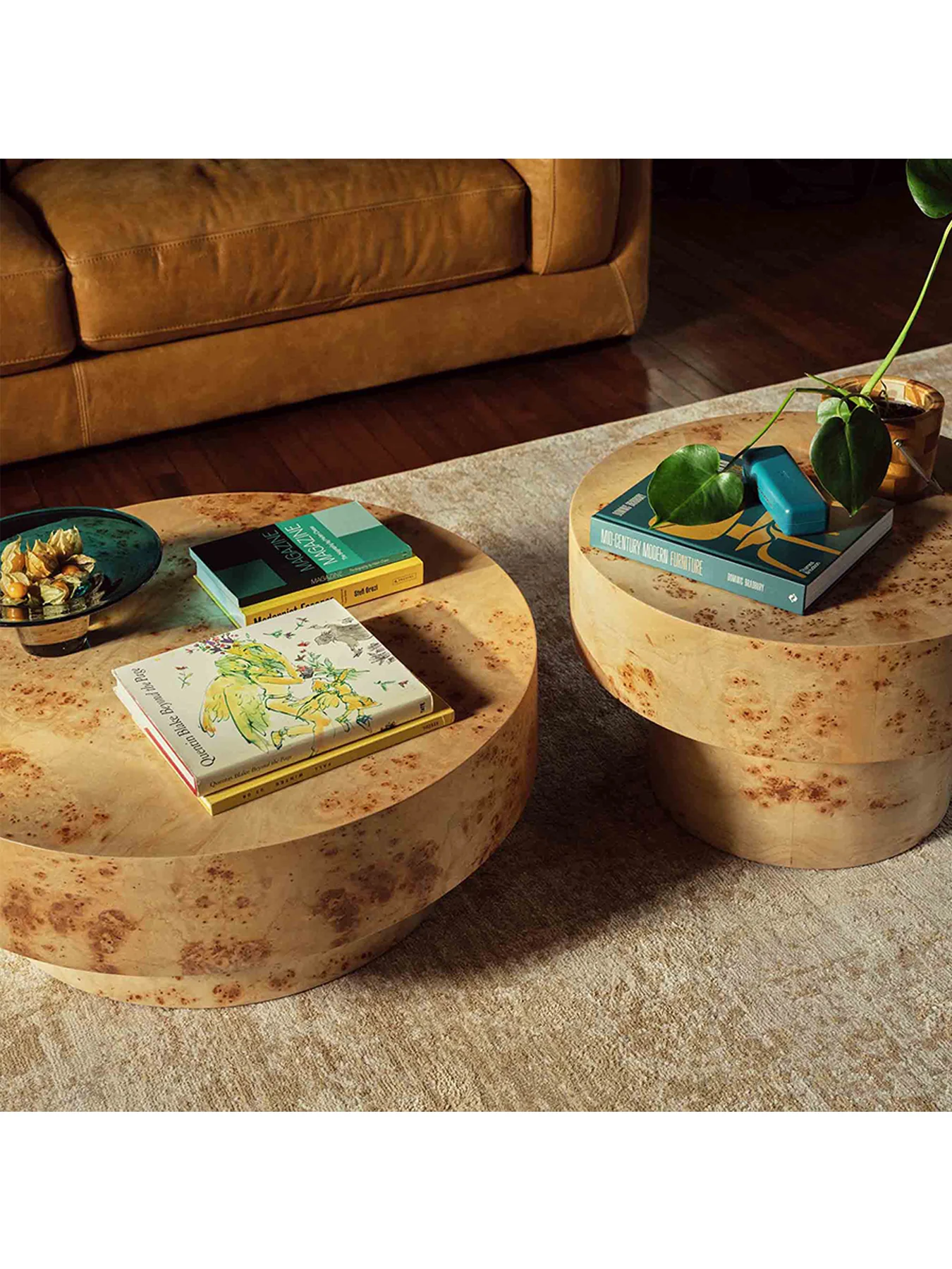 Castile Burl Veneer Side Table - Image 2