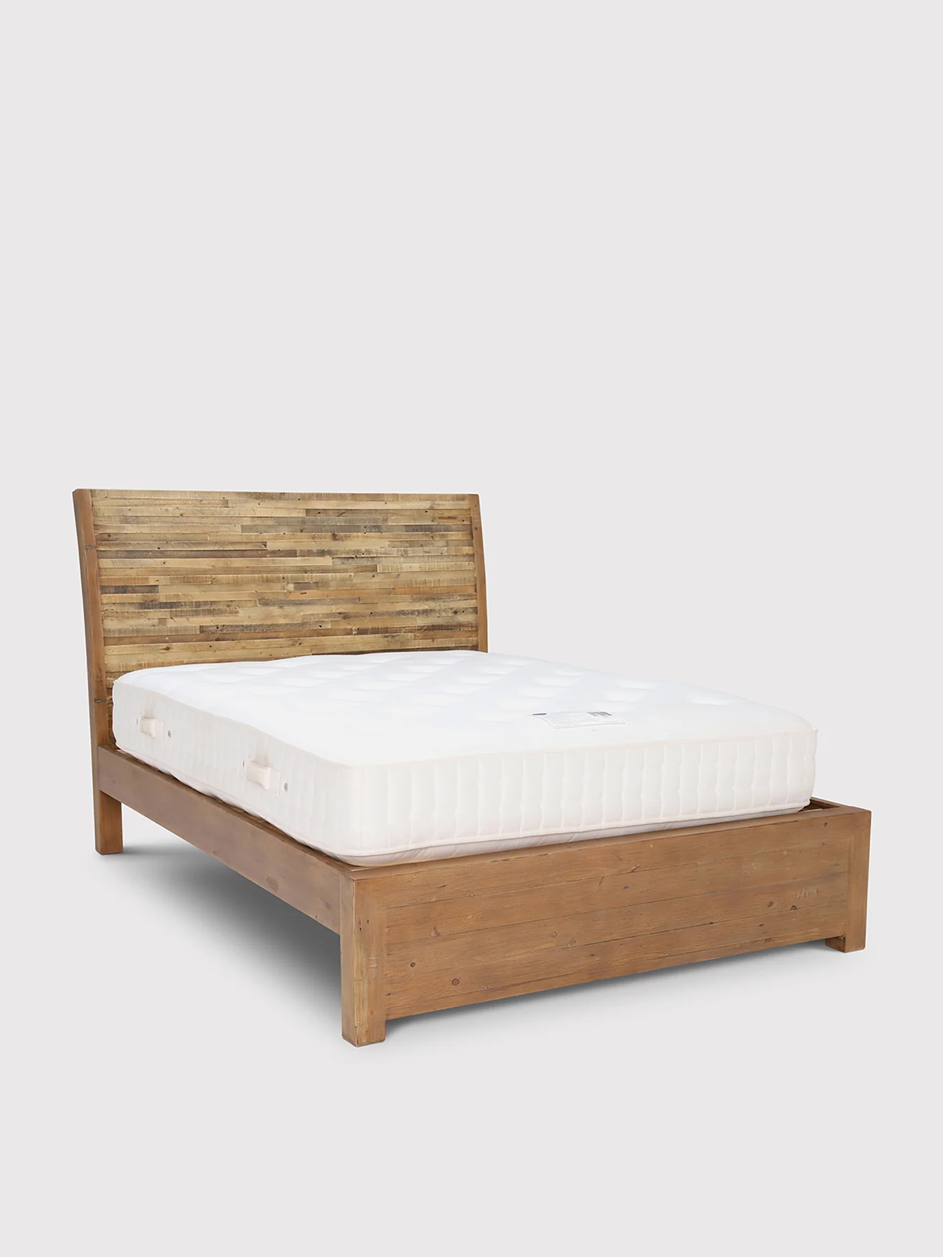 Charlie Reclaimed Wood Double Bed Frame Low End - Image 2