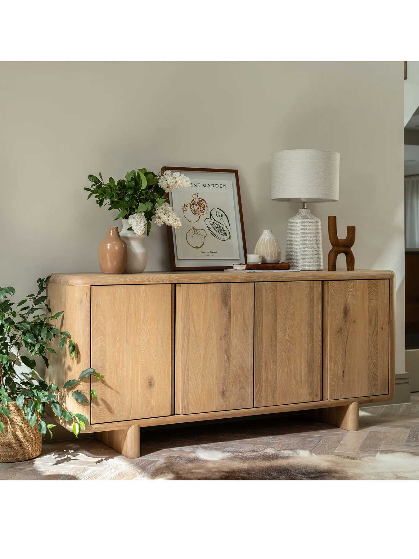 Folkstone Wide Sideboard Neutral - Image 2
