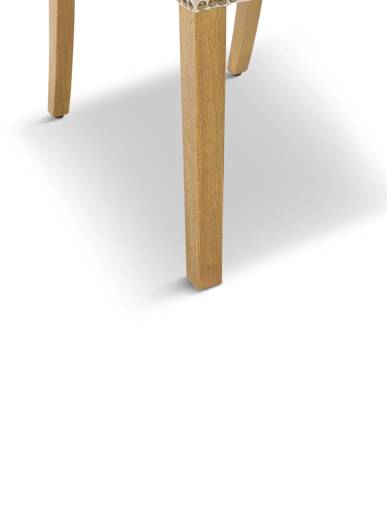 Gable Neutral Fabric Dining Chair with Light Legs - Image 4