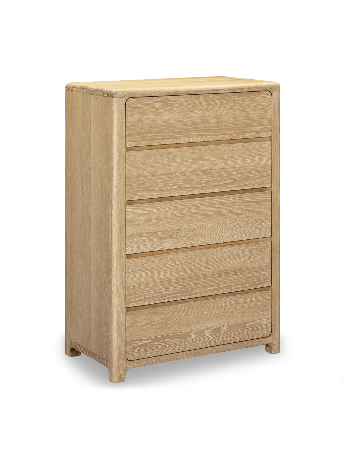 Hadrian Oak 5 Drawer Tallboy