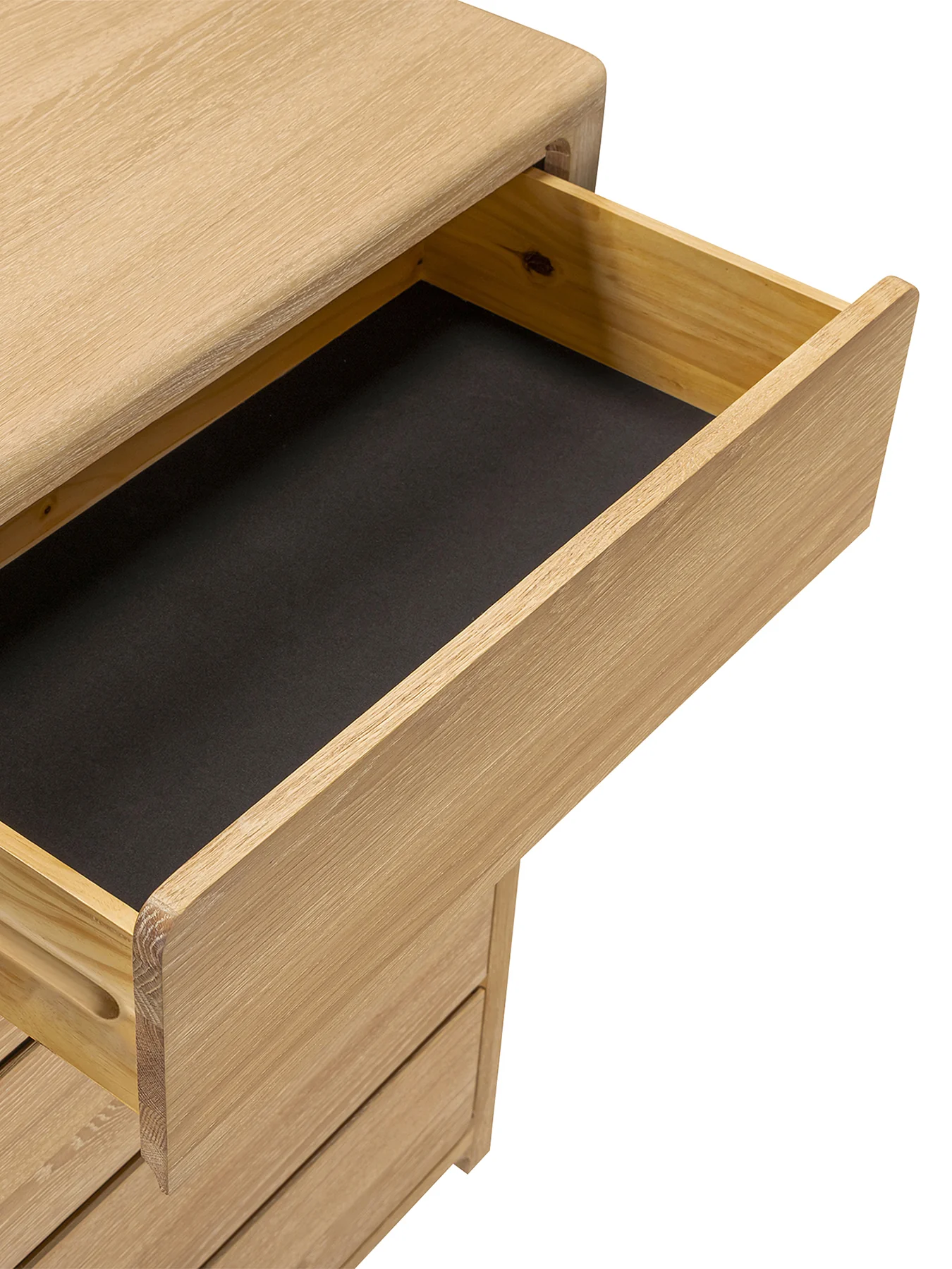 Hadrian Oak 5 Drawer Tallboy - Image 4
